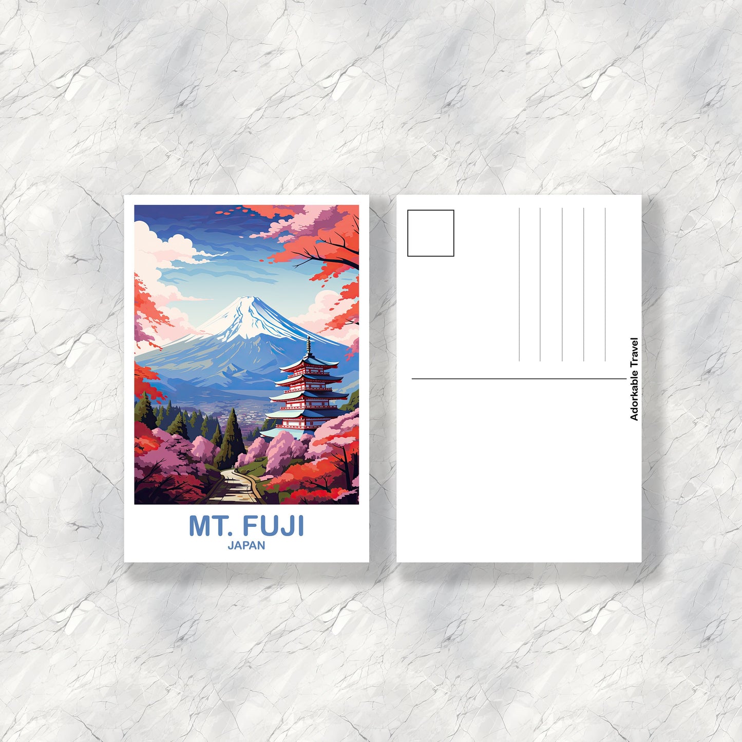 Mt.Fuji Travel Postcard, Japan Wall Art Postcard, Travel Wall Art, Landscape Travel Art Postcard, Japan Travel Postcard | T2AS_JAHO5_P