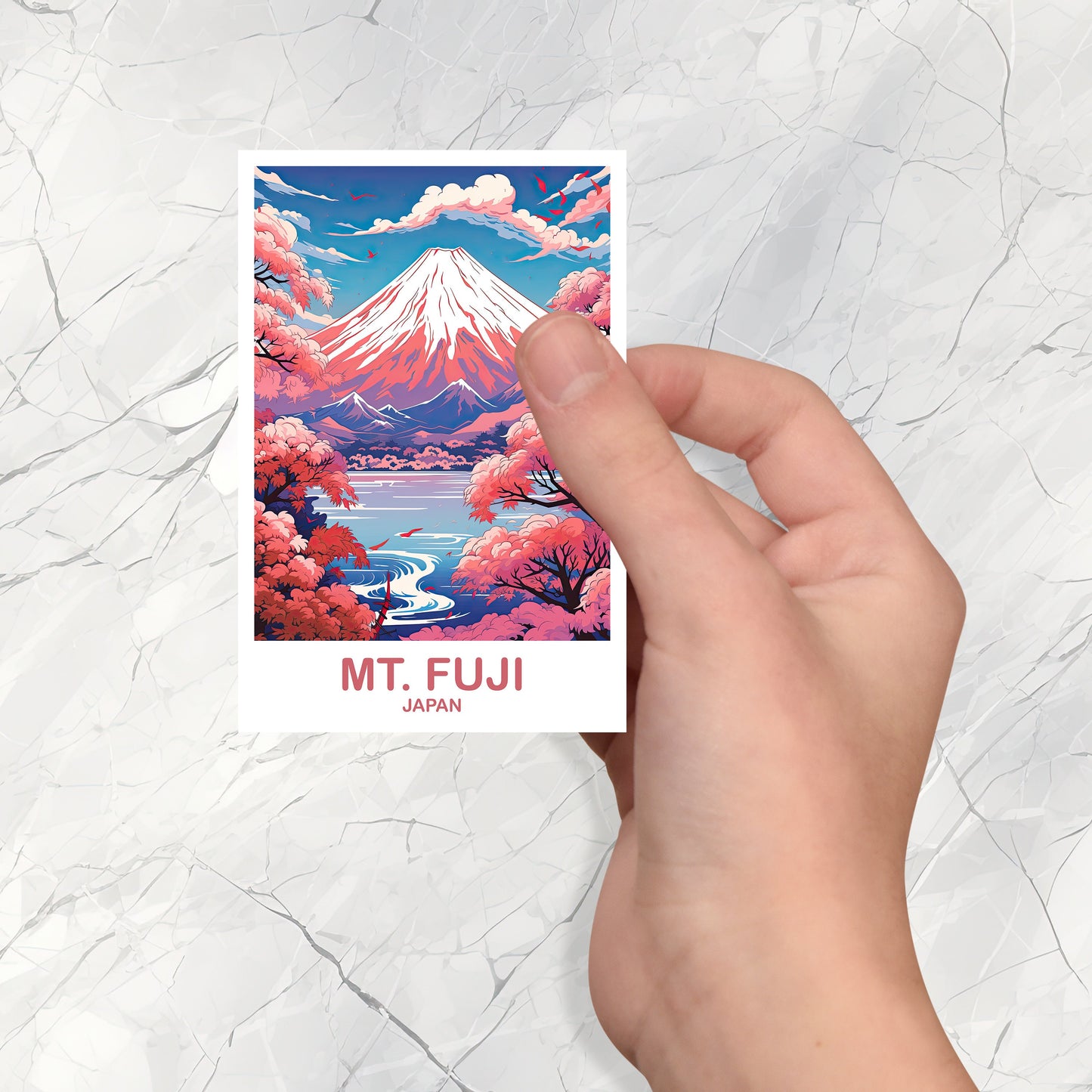 Mt.Fuji Travel Sticker, Japan Wall Art Sticker, Travel Wall Art, Landscape Travel Sticker, Japan Travel Sticker, Japan Travel | T2AS_JAHO1_S