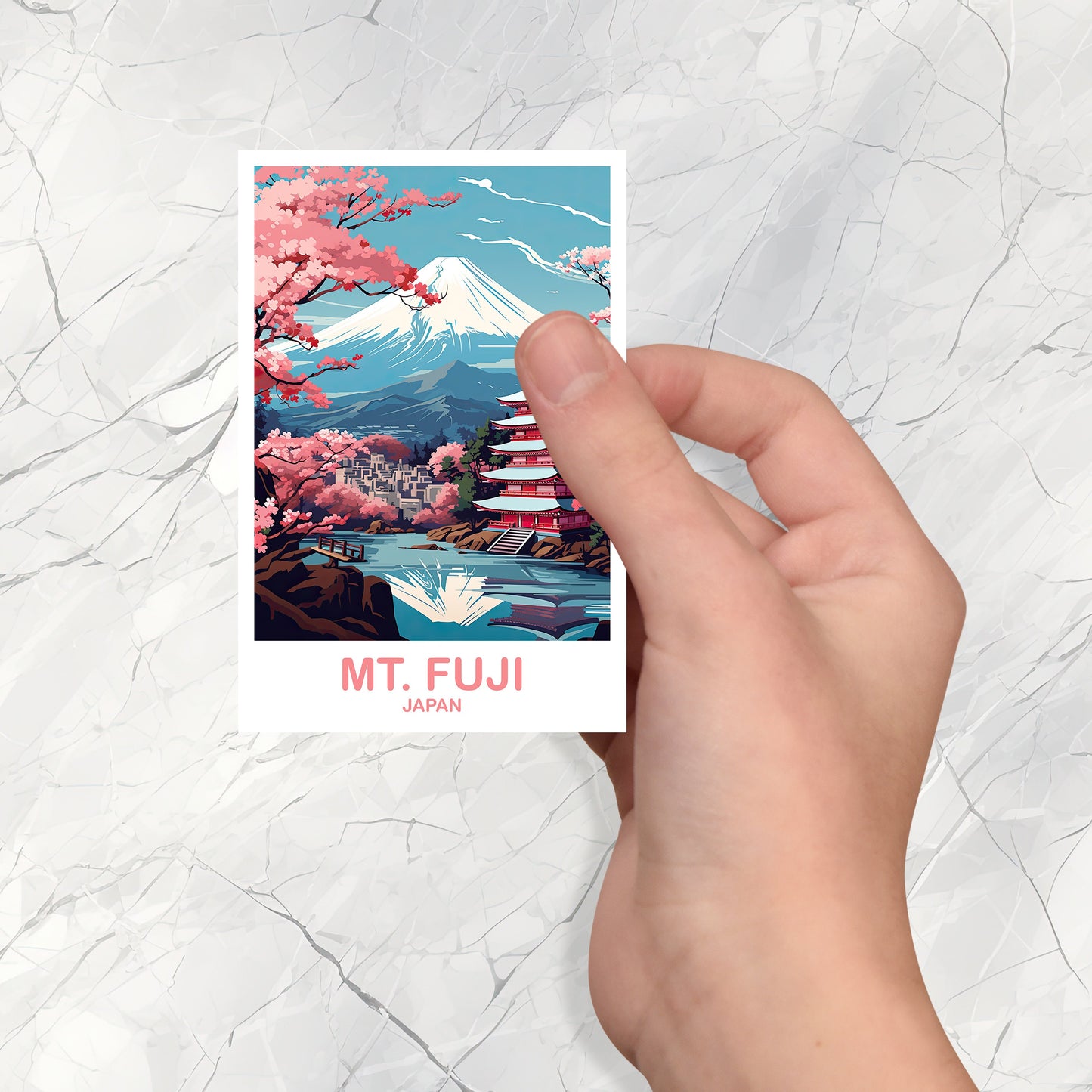 Mt.Fuji Travel Sticker, Japan Wall Art Sticker, Travel Wall Art, Landscape Travel Sticker, Japan Travel Sticker, Japan Travel | T2AS_JAHO3_S