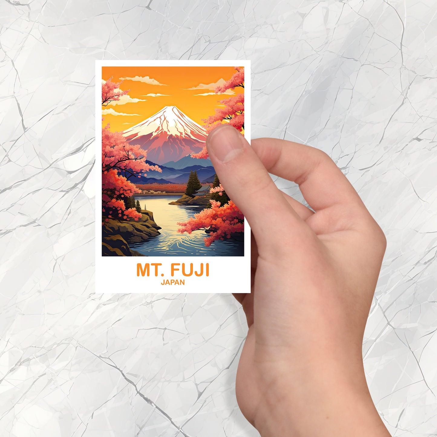 Mt.Fuji Travel Sticker, Japan Wall Art Sticker, Travel Wall Art, Landscape Travel Sticker, Japan Travel Sticker, Japan Travel | T2AS_JAHO4_S
