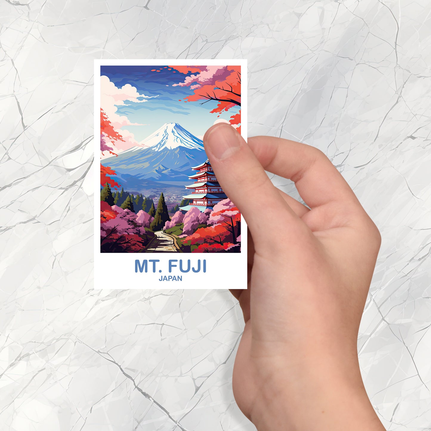 Mt.Fuji Travel Sticker, Japan Wall Art Sticker, Travel Wall Art, Landscape Travel Sticker, Japan Travel Sticker, Japan Travel | T2AS_JAHO5_S