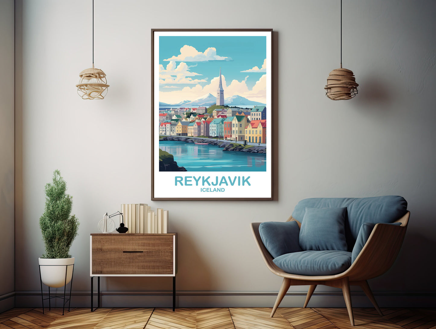 Reykjavik Iceland Travel Art, Reykjavik Wall Art, Iceland Wall Art, Reykjavik Travel Wall Art, Travel Poster, Travel Wall Art | T2EU_ICRE1