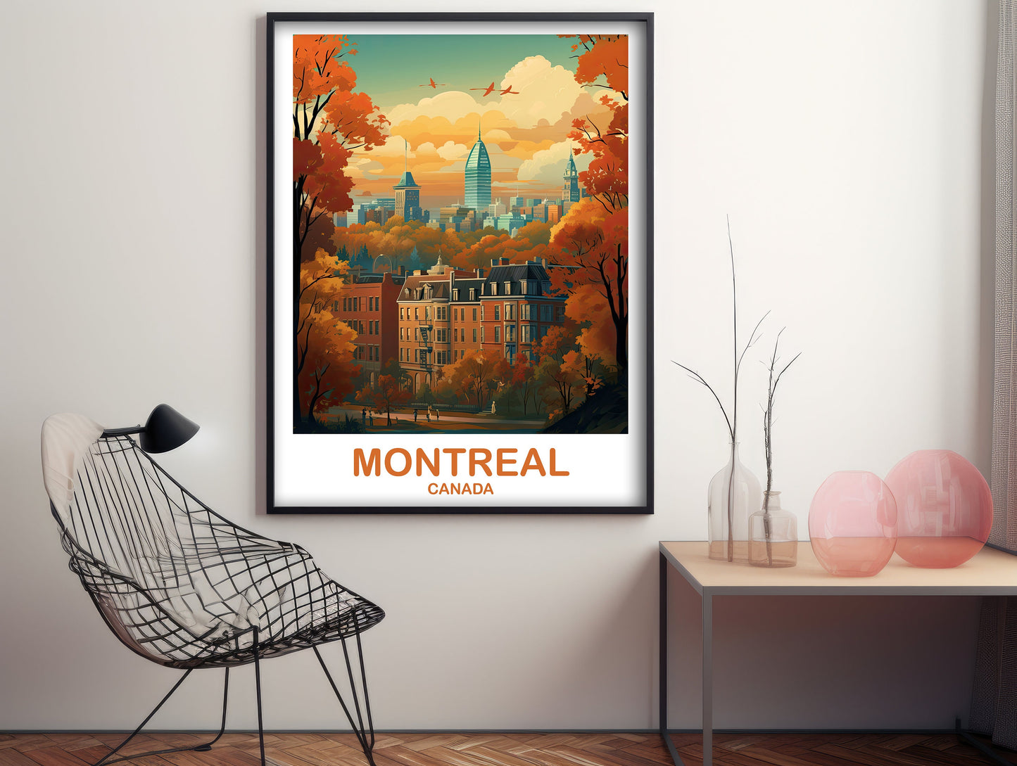 Montreal Travel Wall Art, Quebec Travel Wall Art, Montreal Wall Art Poster, City Skyline Wall Art, Canada Travel Wall Art | T2NA_QUMO1