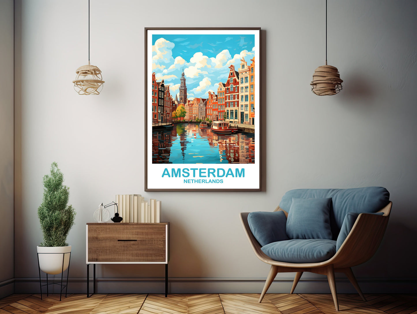Amsterdam Travel Wall Art, Netherlands Wall Art, Amsterdam Wall Art Poster, City Travel Art, Amsterdam Poster | T2EU_NEAM1