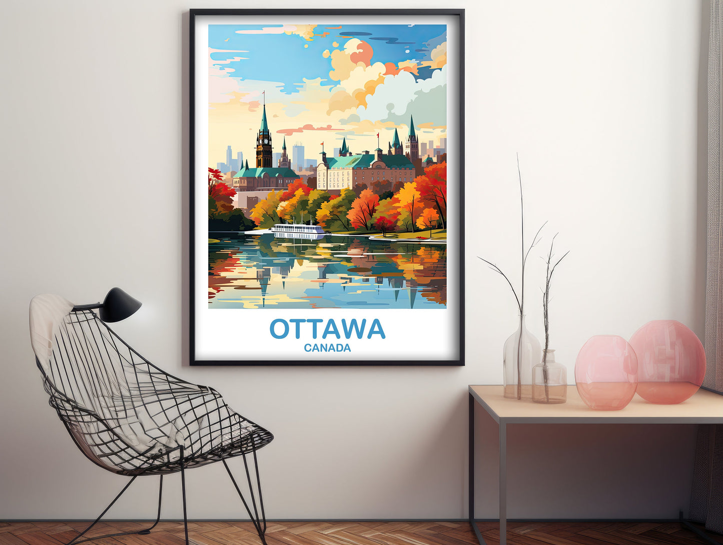 Ottawa Travel Wall Print, Ontario Travel Wall Art, Ottawa Wall Art Poster, City Skyline Wall Art, Canadian Parliament Hill | T2NA_ONOT1