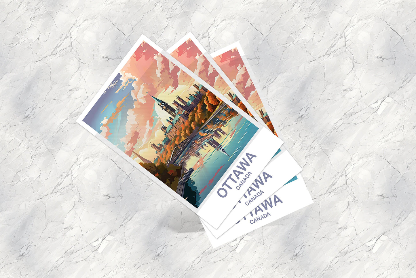 Ottawa Travel Postcard, Ontario Travel Art, Ottawa Art Postcard, City Skyline Wall Art, Canadian Parliament Hill | T2NA_ONOT2_P