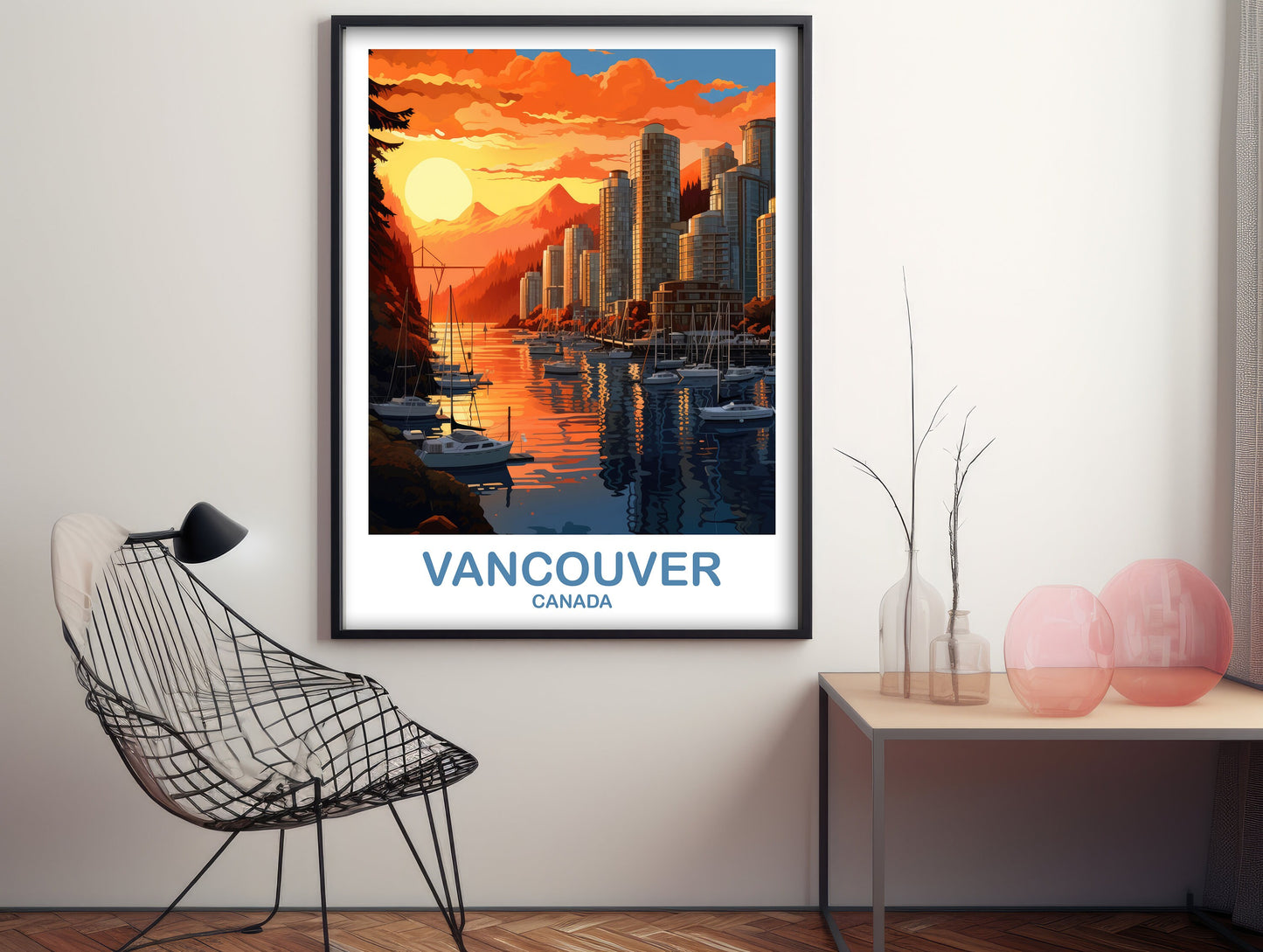 Vancouver BC Travel Print, British Columbia Wall Art, Vancouver Travel Poster, Travel Wall Art, Vancouver Travel Wall Art | T2NA_BCVA3