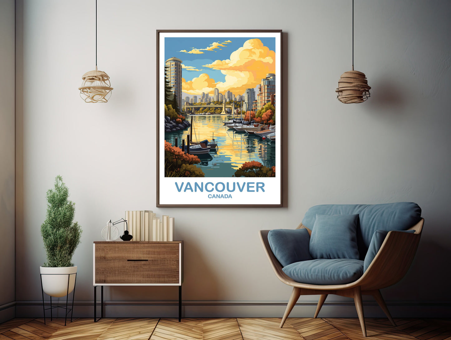 Vancouver BC Travel Print, British Columbia Wall Art, Vancouver Travel Poster, Travel Wall Art, Vancouver Travel Wall Art | T2NA_BCVA4