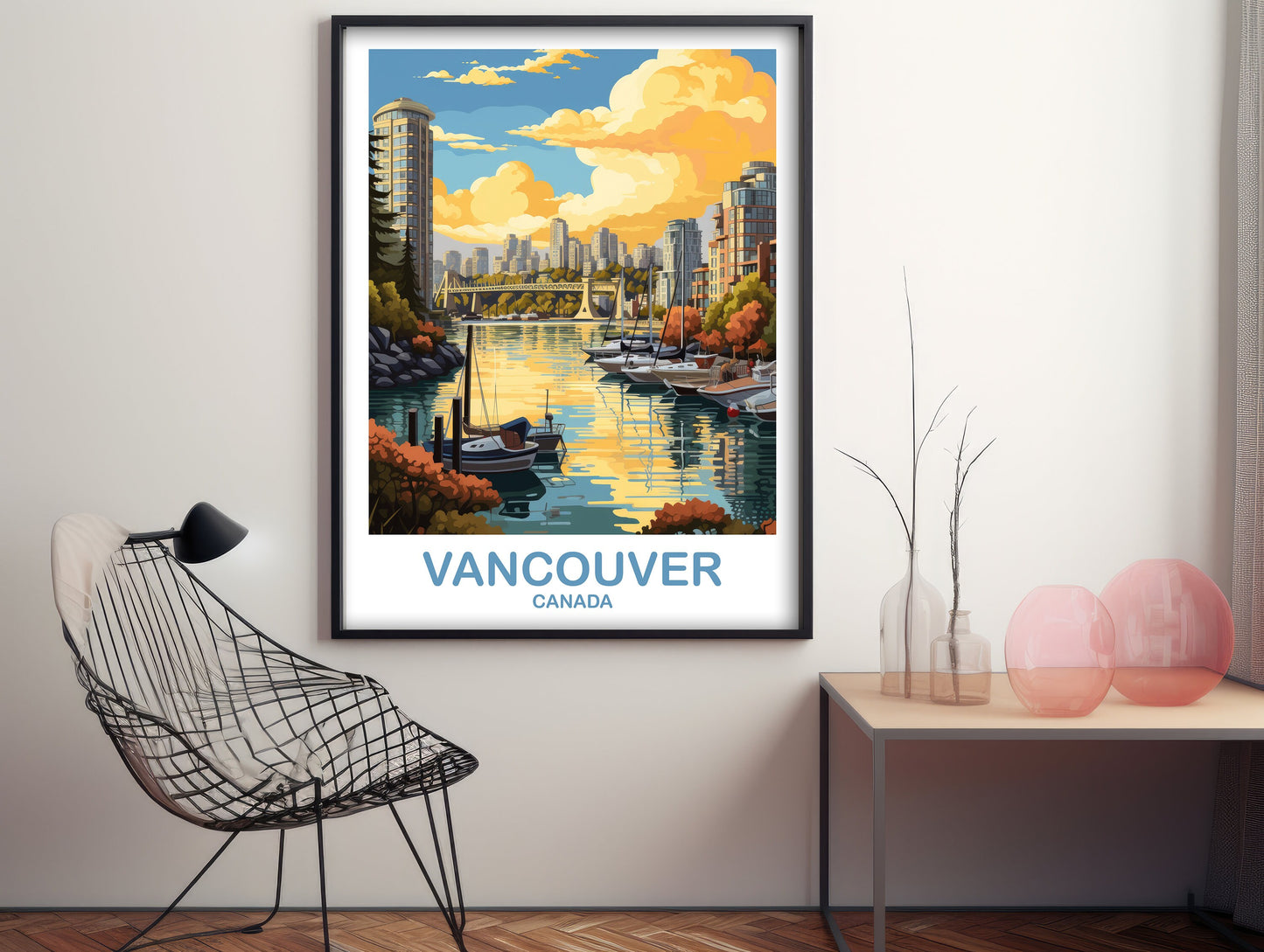 Vancouver BC Travel Print, British Columbia Wall Art, Vancouver Travel Poster, Travel Wall Art, Vancouver Travel Wall Art | T2NA_BCVA4