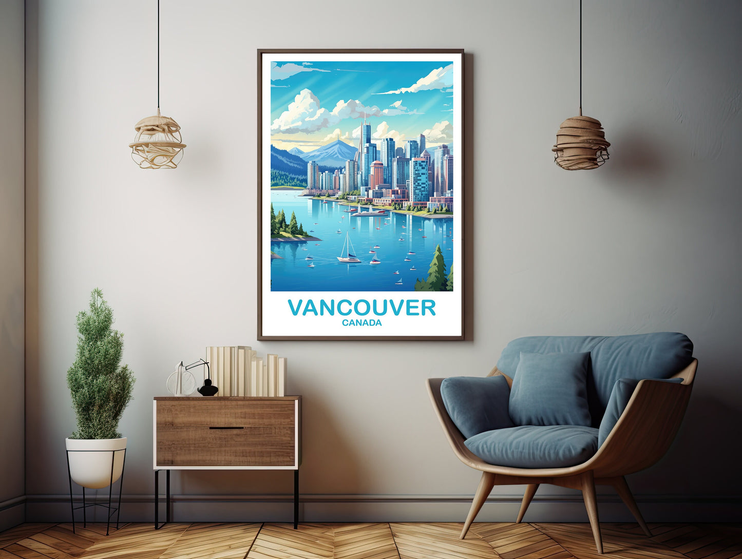 Vancouver BC Travel Print, British Columbia Wall Art, Vancouver Travel Poster, Travel Wall Art, Vancouver Travel Wall Art | T2NA_BCVA5