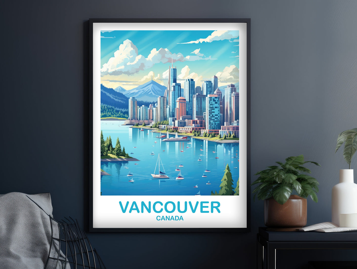 Vancouver BC Travel Print, British Columbia Wall Art, Vancouver Travel Poster, Travel Wall Art, Vancouver Travel Wall Art | T2NA_BCVA5