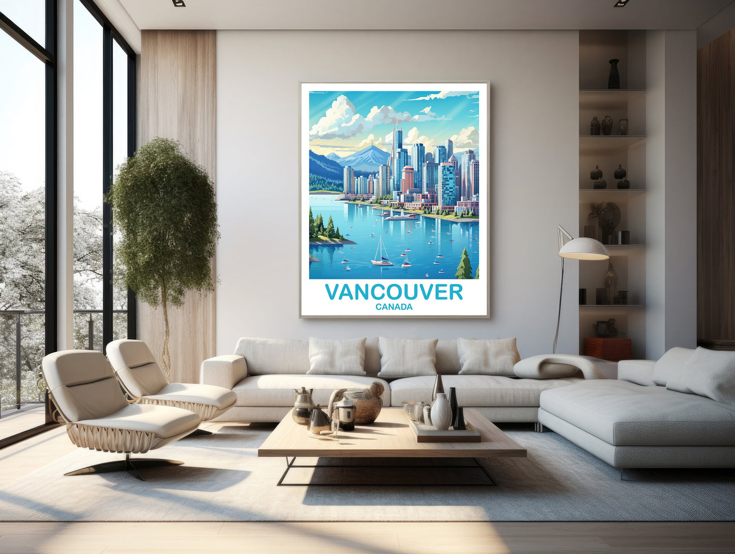 Vancouver BC Travel Print, British Columbia Wall Art, Vancouver Travel Poster, Travel Wall Art, Vancouver Travel Wall Art | T2NA_BCVA5