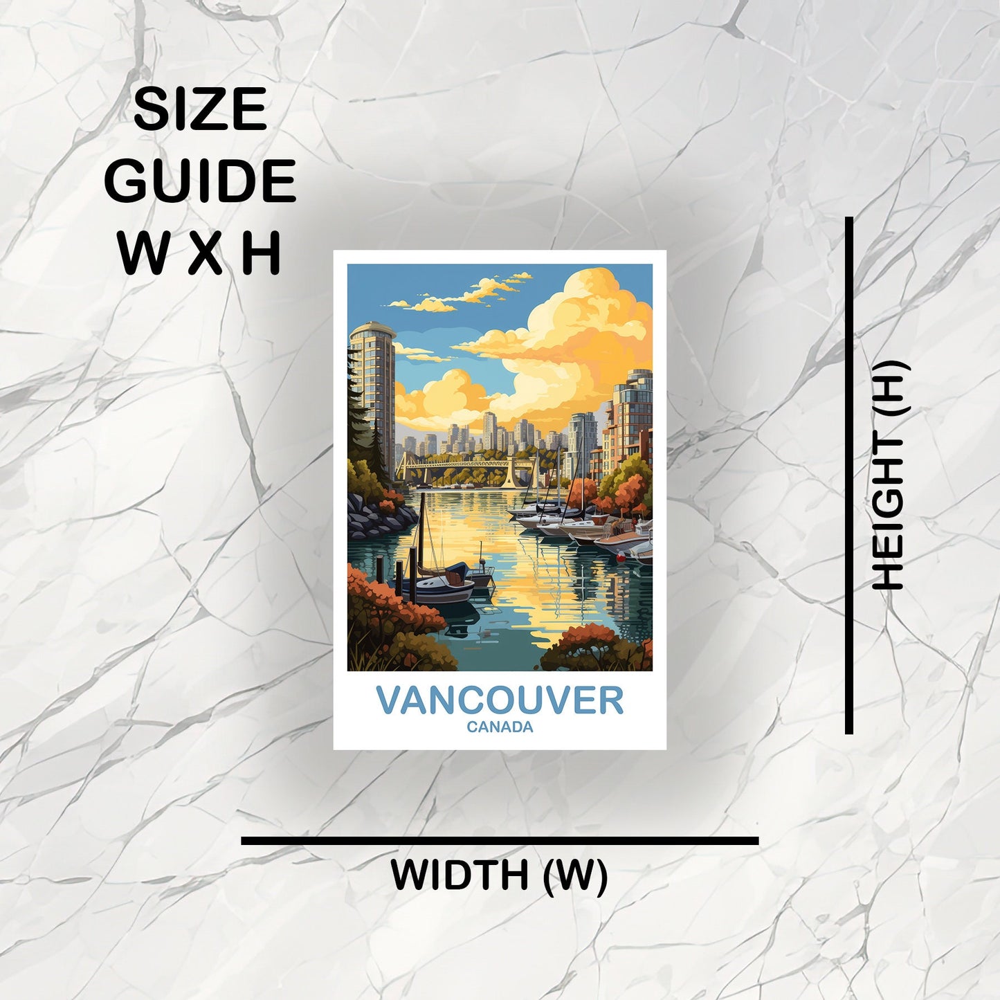 Vancouver BC Travel Sticker, British Columbia Sticker Art, Vancouver Travel Sticker, Travel Art, Vancouver Travel Art | T2NA_BCVA4_S
