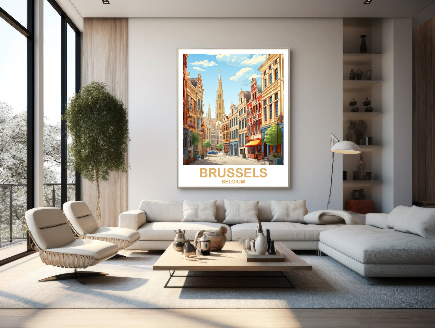 Brussels Travel Art Poster, Belgium Travel Art, Brussels Wall Art Poster, Belgium Travel Art Poster, Europe Travel Art Poster | T2EU_BEBR1