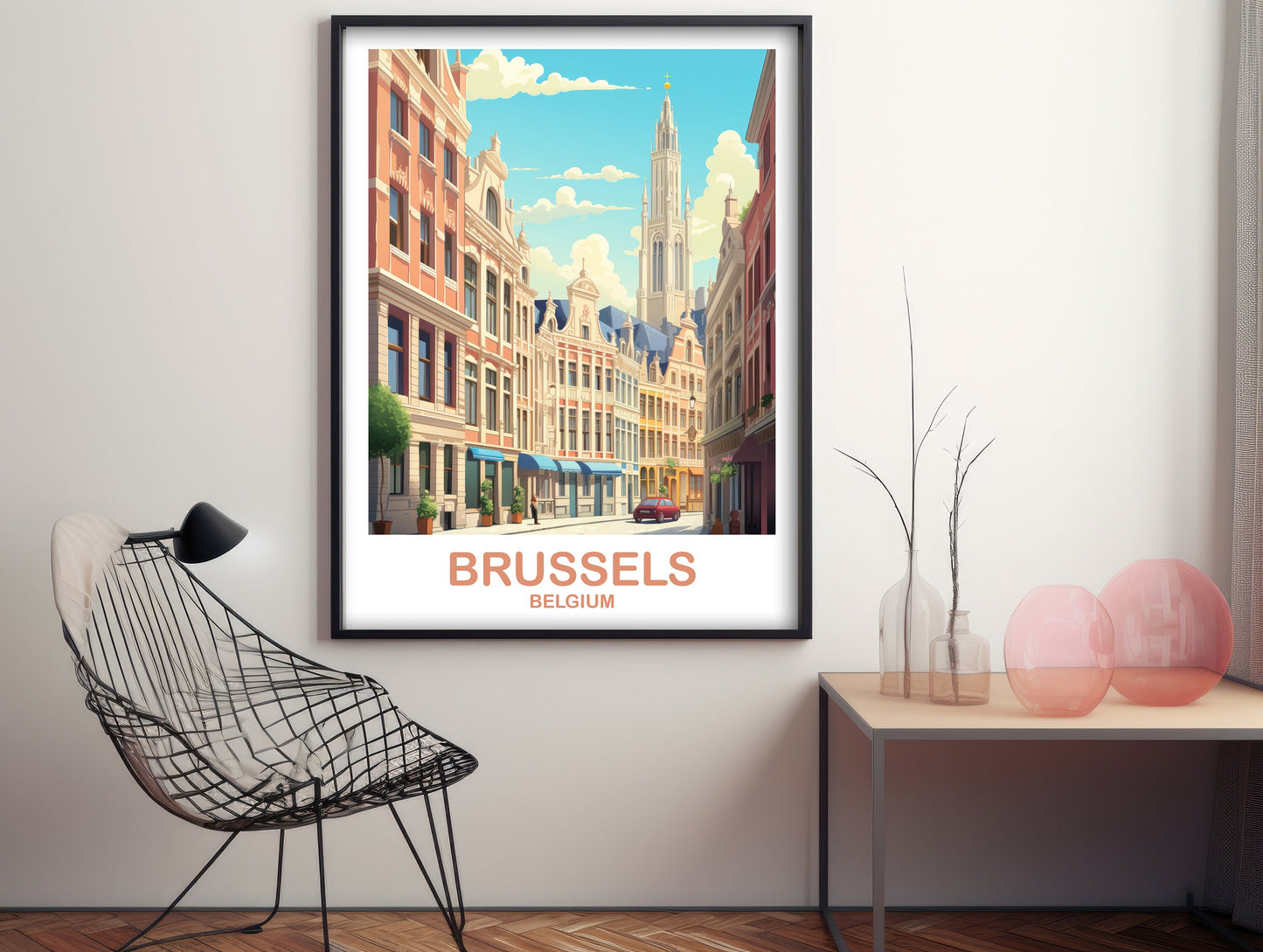 Brussels Travel Art Poster, Belgium Travel Art, Brussels Wall Art Poster, Belgium Travel Art Poster, Europe Travel Art Poster | T2EU_BEBR2