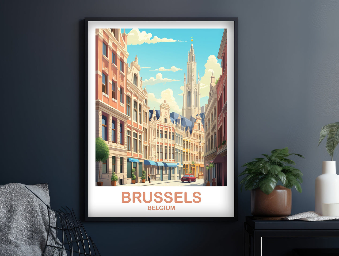 Brussels Travel Art Poster, Belgium Travel Art, Brussels Wall Art Poster, Belgium Travel Art Poster, Europe Travel Art Poster | T2EU_BEBR2