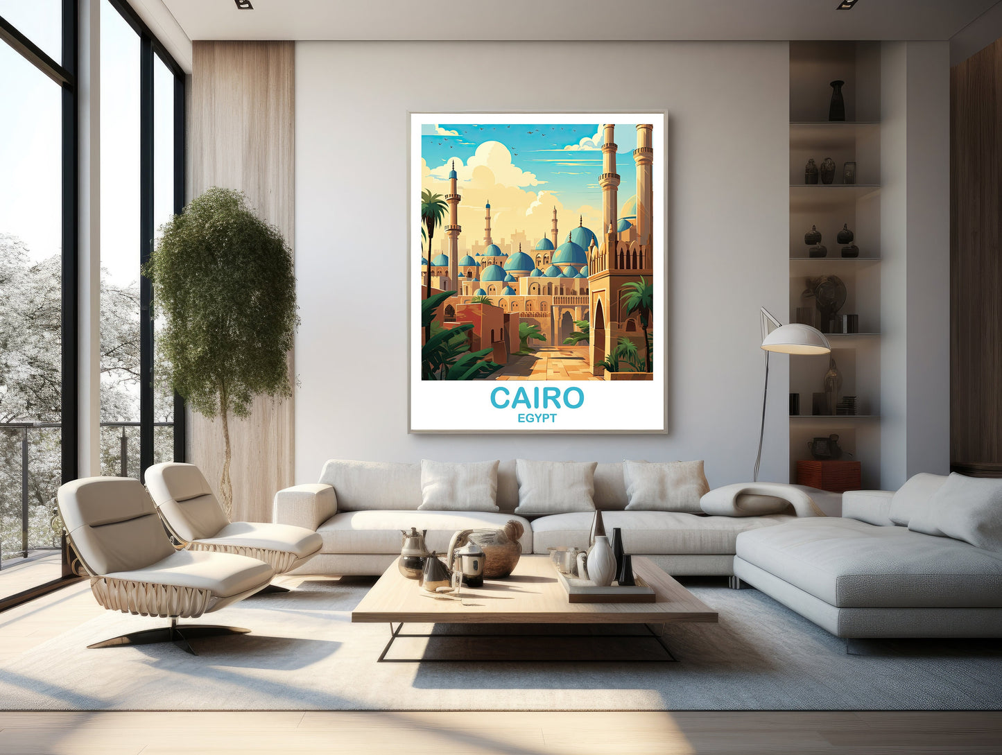 Cairo Travel Wall Art, Egypt Skyline, Cairo Egypt Wall Art Poster, City Skyline Wall Art, Travel Wall Art, Africa Travel Art | T2AF_EGCA3