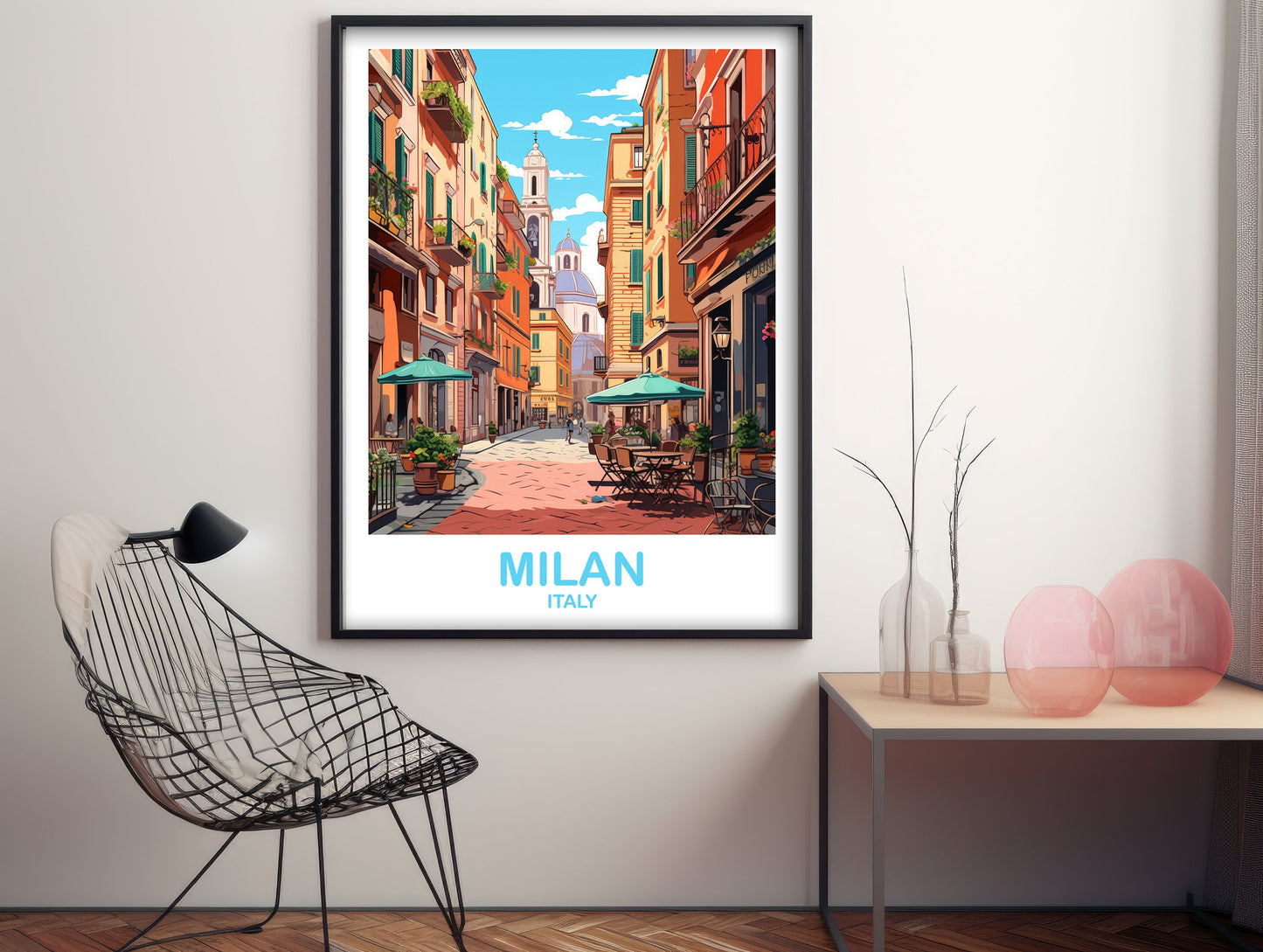 Milan Italy Travel Art Poster, Milan Travel Art, Italy Poster, Milan Travel Wall Art, Italy Travel Wall Art | T2EU_ITMI2