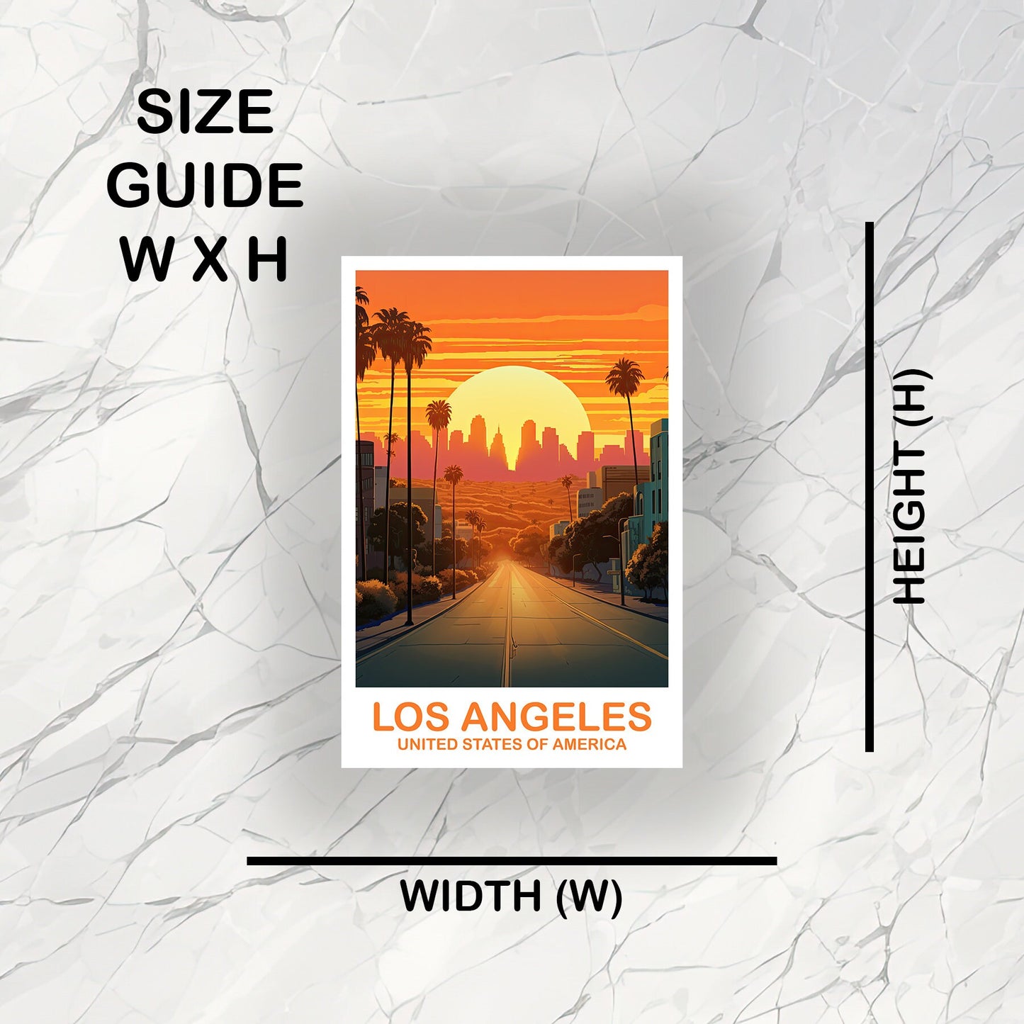 Los Angeles Travel Sticker, California Travel Sticker, Los Angeles, City Skyline Art, California Sticker, Travel Sticker | T2NA_CALA1_S