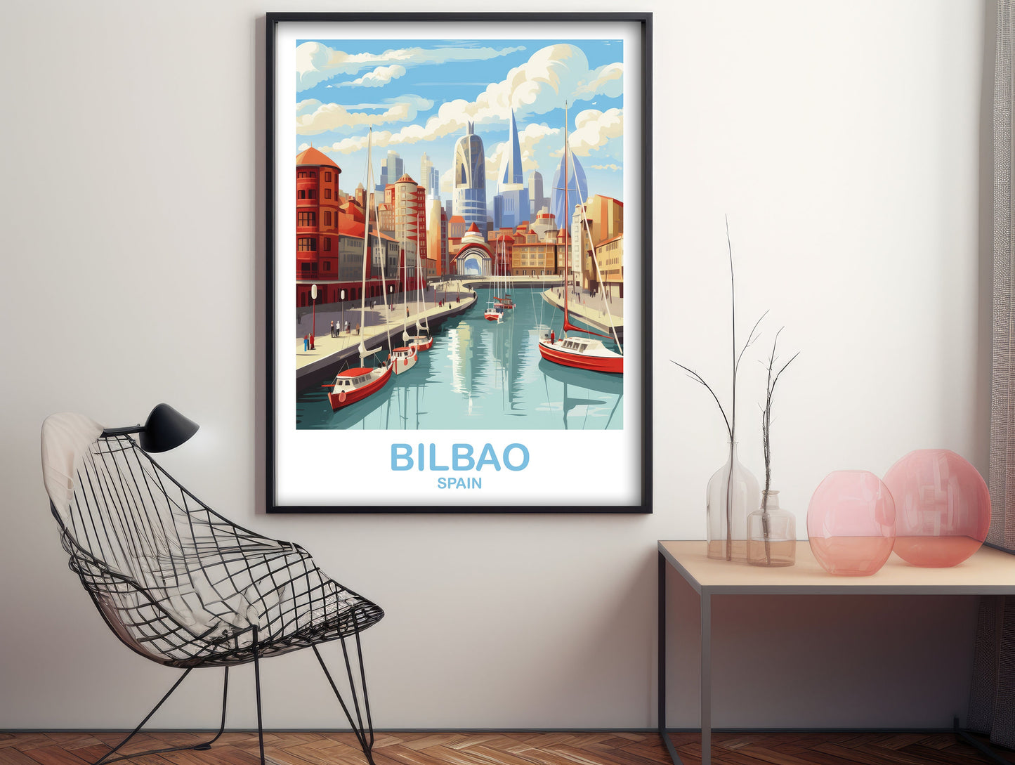 Bilbao Spain Travel Poster Art, Spain Travel Poster, Bilbao Wall Poster, Spain Travel Art, Travel Wall Art, Travel Poster | T2EU_SPBI1