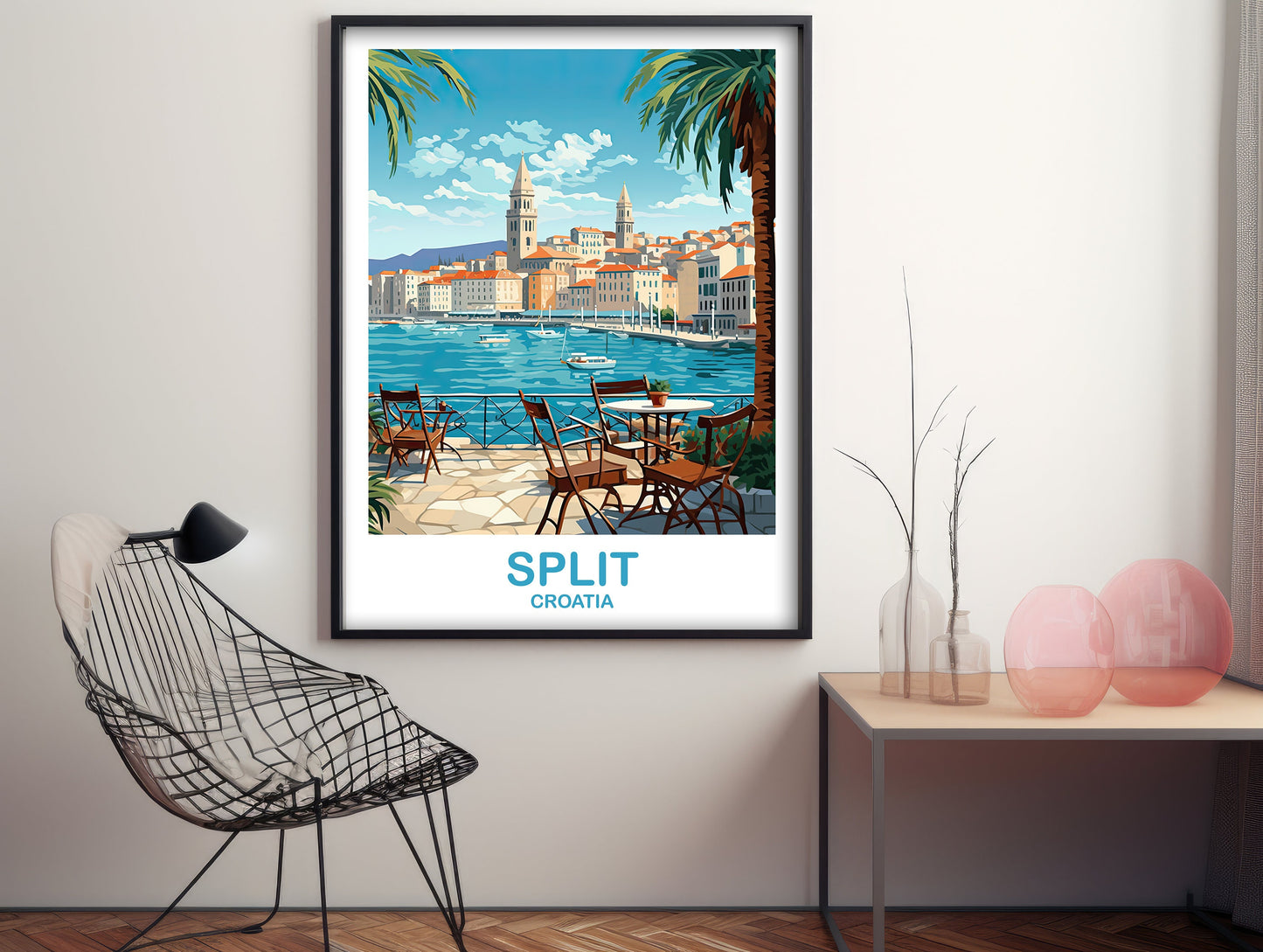 Split Croatia Travel Art Poster, Split Travel Art, Croatia Poster, Split Travel Wall Art, Croatia Travel Wall Art, Travel Art | T2EU_CRSP1