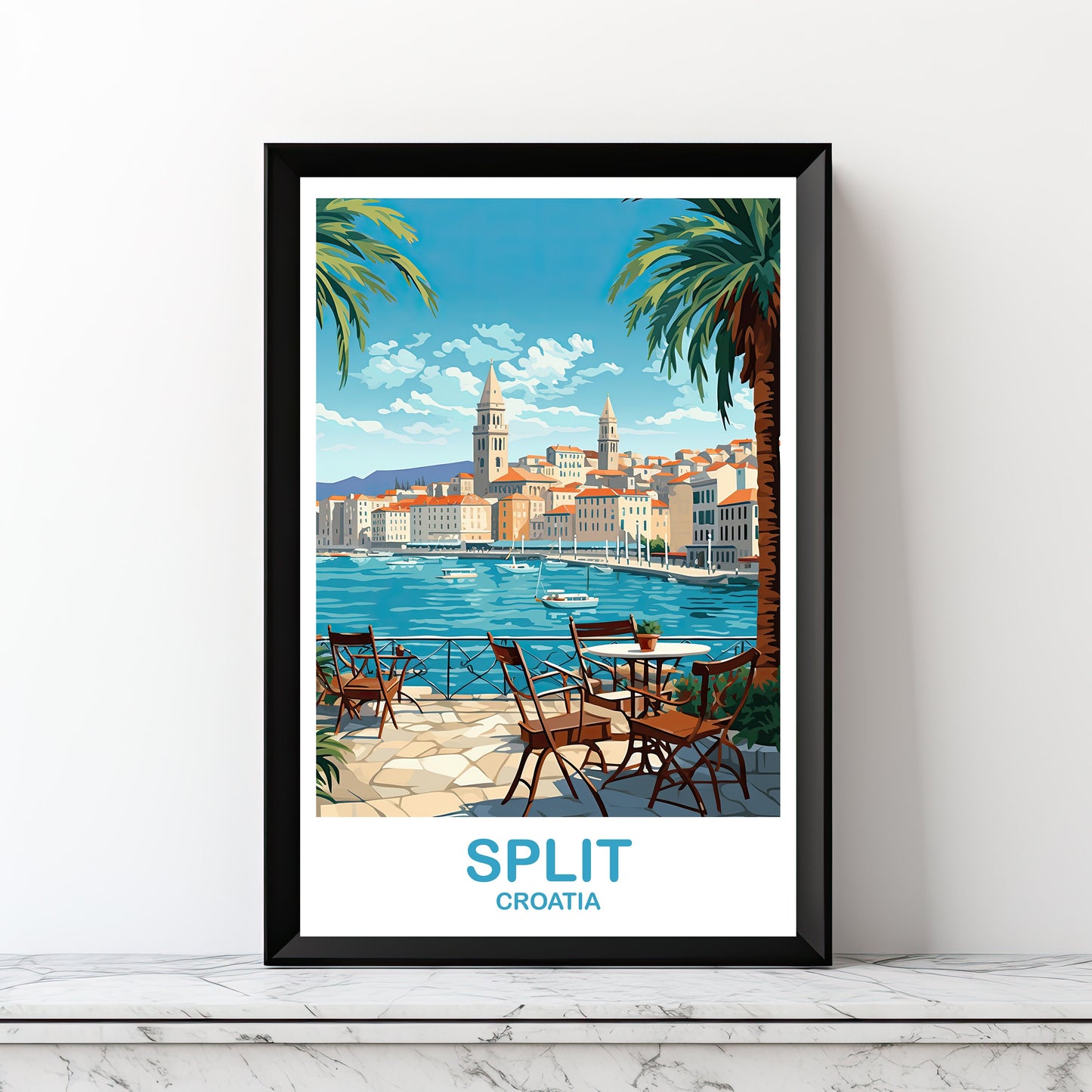 Split Croatia Travel Art, Split Travel Art, Croatia, Printable Split Travel Wall Art, Digital Croatia Travel Art, Travel Art | DT2EU_CRSP1