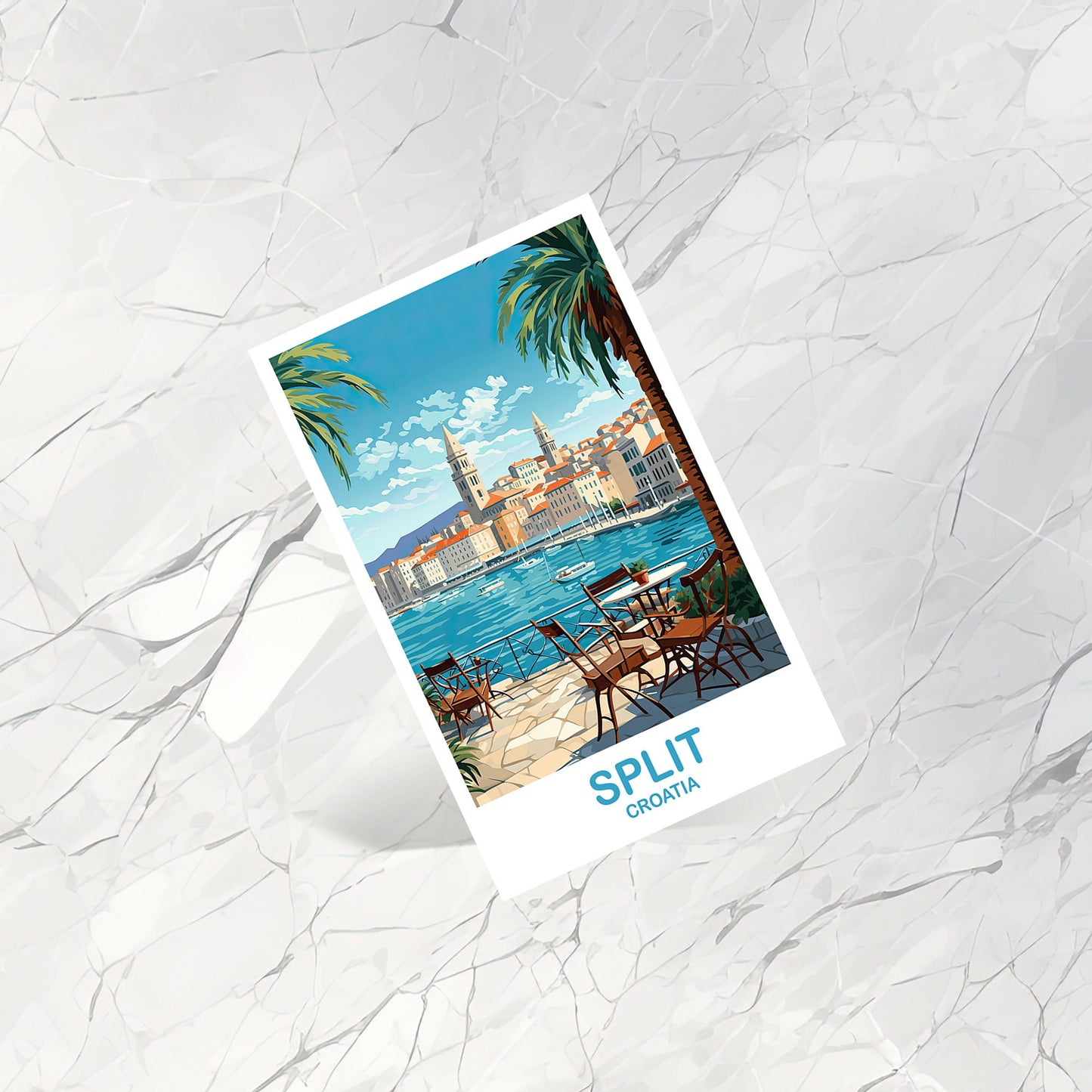 Split Croatia Travel Postcard, Split Travel Art, Croatia Postcard, Split Travel Wall Art, Croatia Travel Art, Travel Postcard | T2EU_CRSP1_P