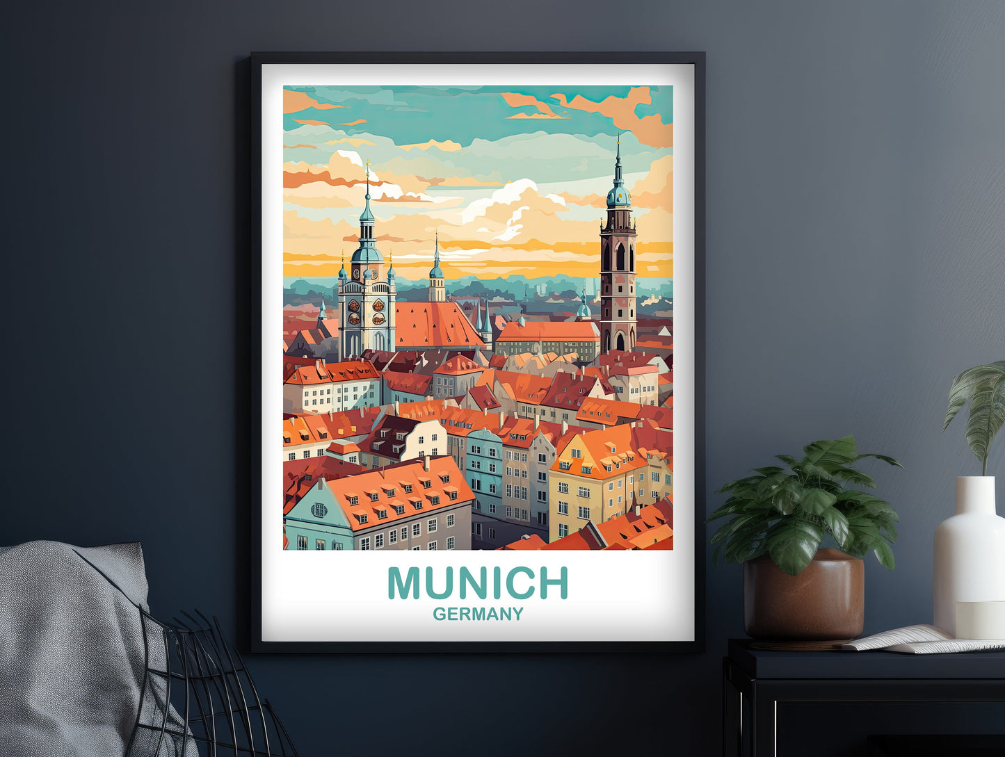Munich Germany Travel Art, Munich Wall Art, Germany Wall Art, Munich Travel Wall Art, Travel Poster, Travel Wall Art | T2EU_GEMU1