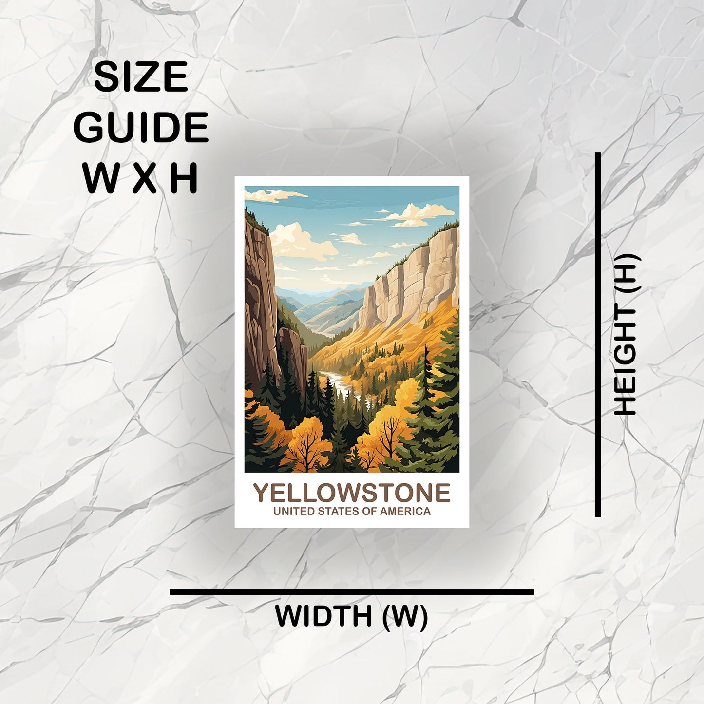 Yellowstone Park Travel Sticker, Travel Sticker, National Park Sticker, Yellowstone National Park Travel Sticker | T2NA_WYYNP1_S