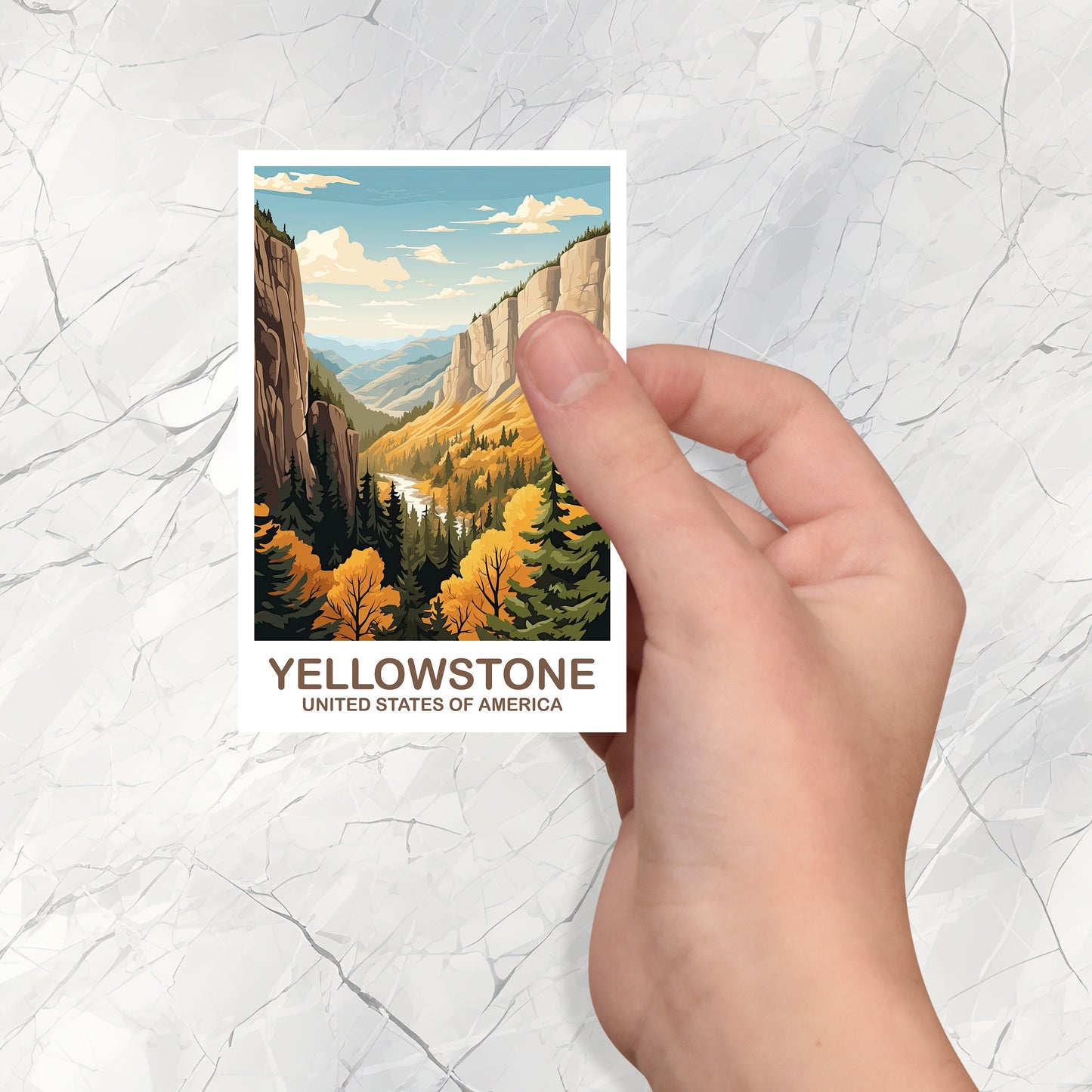 Yellowstone Park Travel Sticker, Travel Sticker, National Park Sticker, Yellowstone National Park Travel Sticker | T2NA_WYYNP1_S