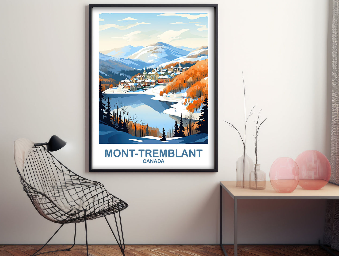 Mont-Tremblant Travel Art, Digital Quebec Travel Wall Art , Printable Mont-Tremblant Wall Art, Canada Travel Art, Travel Art | DT2NA_QUMT1