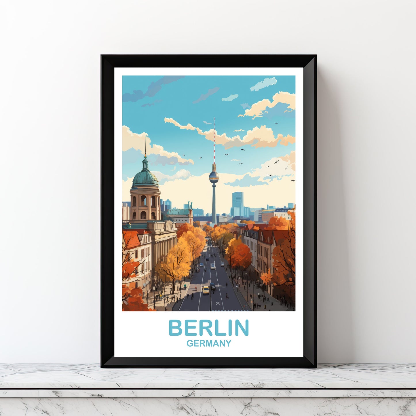 Berlin Germany Travel Art, Berlin Wall Art, Germany Wall Art, Berlin Travel Wall Art, Travel Poster, Travel Wall Art | T2EU_GEBE1