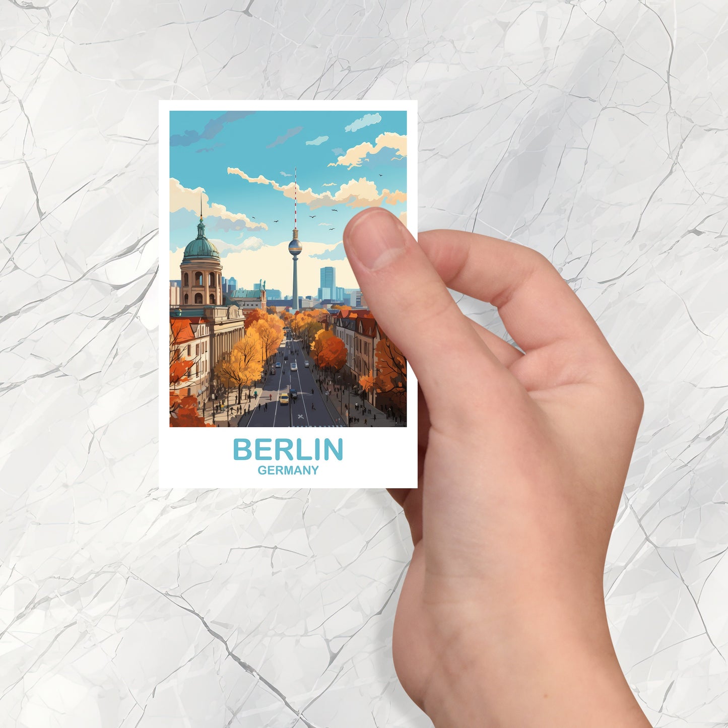 Berlin Germany Travel Sticker, Berlin Sticker, Germany Sticker, Berlin Travel Sticker, Travel Sticker, Travel Art | T2EU_GEBE1_S