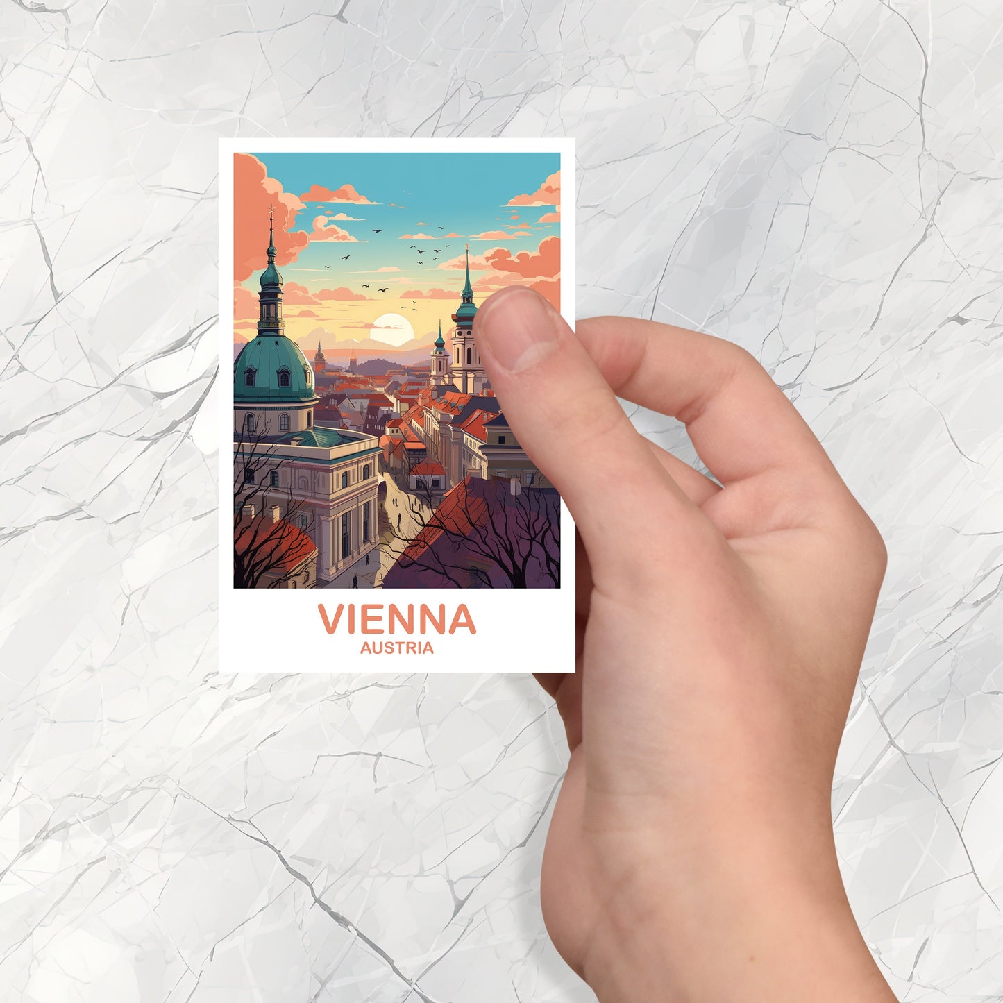 Vienna Travel Sticker Art, Austria Travel Sticker, Vienna Sticker, Austria Travel Sticker, Travel Sticker | T2EU_AUVI1_S