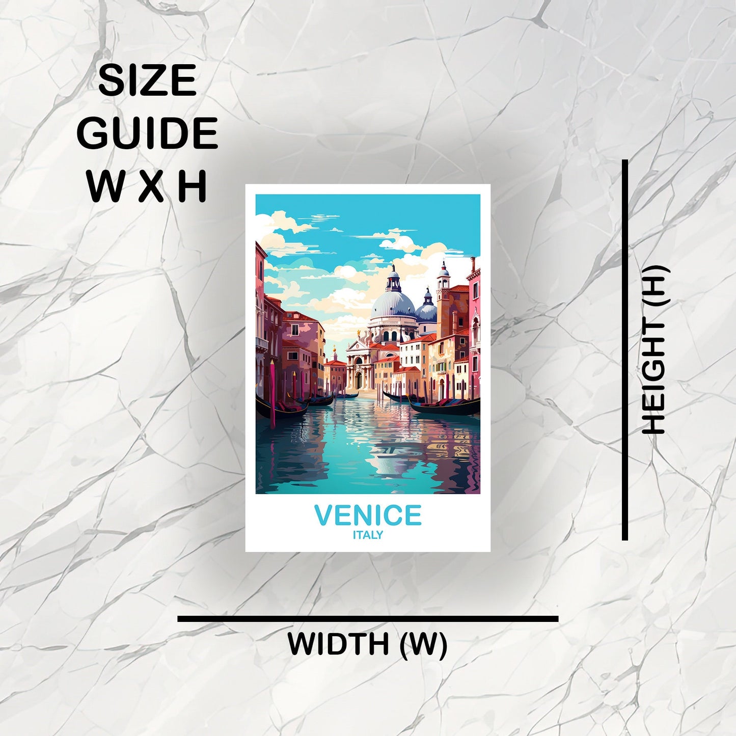 Venice Italy Travel Sticker, Venice Travel Art Sticker, Italy Travel Sticker, Venice Travel Art, Travel Sticker, Venice Italy | T2EU_ITVE1_S