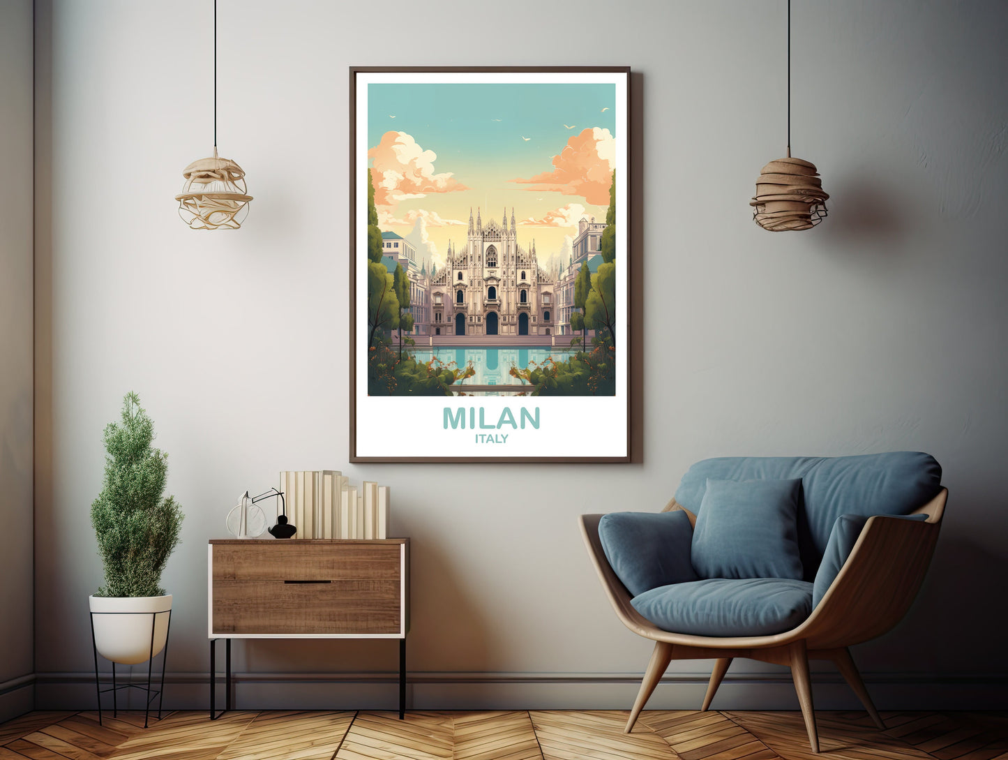 Milan Italy Travel Art, Printable Milan Travel Art, Digital Italy Poster, Milan Travel Wall Art, Italy Travel Wall Art | DT2EU_ITMI1