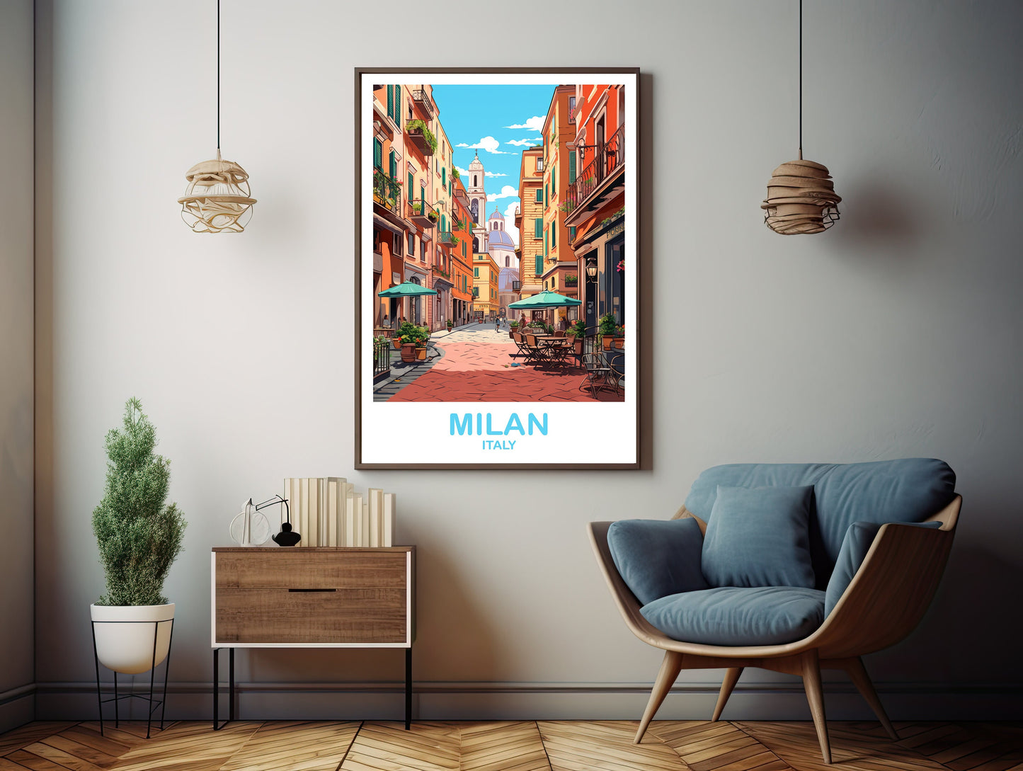 Milan Italy Travel Art Poster, Milan Travel Art, Italy Poster, Milan Travel Wall Art, Italy Travel Wall Art | T2EU_ITMI2