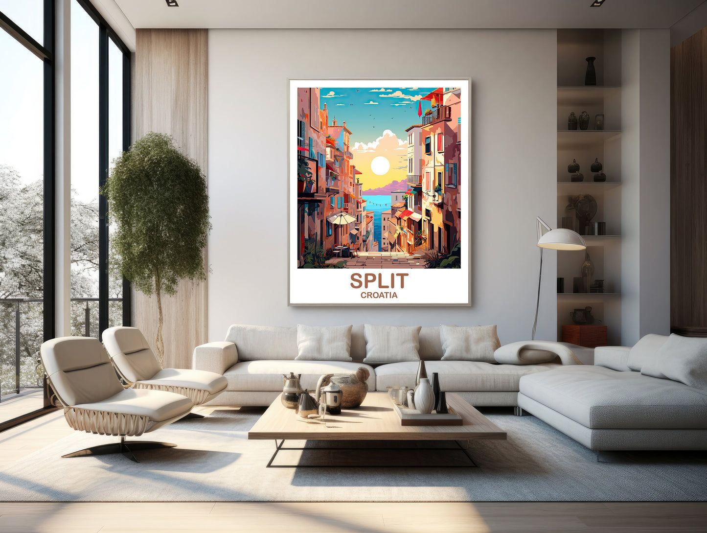 Split Croatia Travel Art Poster, Split Travel Art, Croatia Poster, Split Travel Wall Art, Croatia Travel Wall Art, Travel Art | T2EU_CRSP2