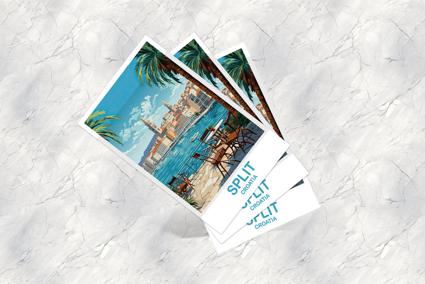 Split Croatia Travel Postcard, Split Travel Art, Croatia Postcard, Split Travel Wall Art, Croatia Travel Art, Travel Postcard | T2EU_CRSP1_P