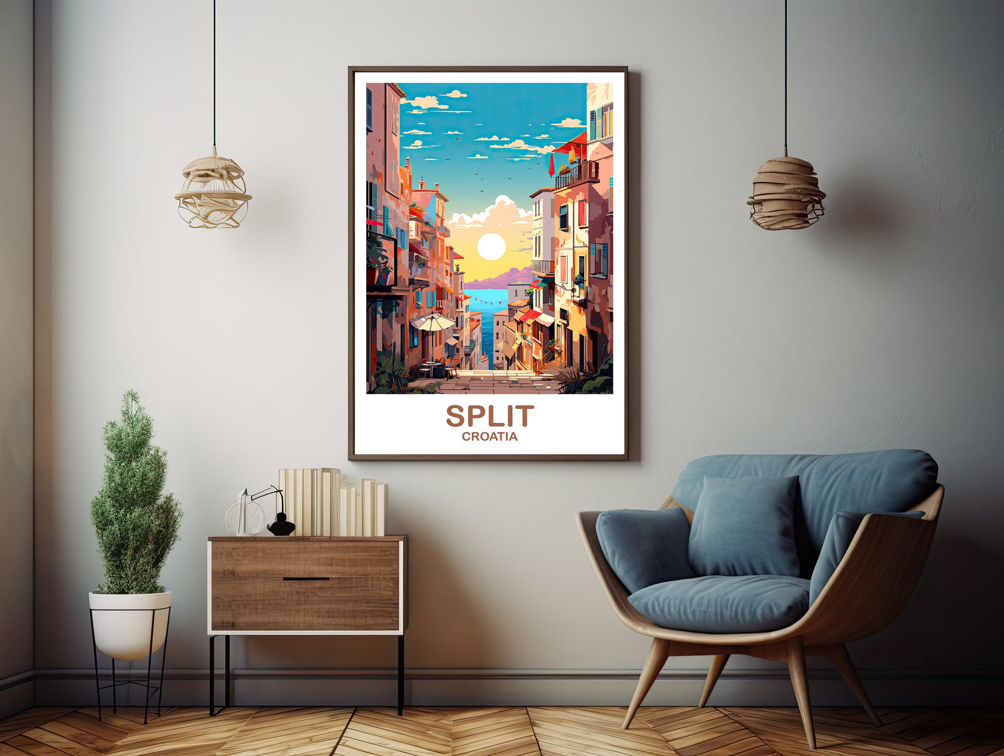 Split Croatia Travel Art, Split Travel Art, Croatia, Printable Split Travel Wall Art, Digital Croatia Travel Art, Travel Art | DT2EU_CRSP2
