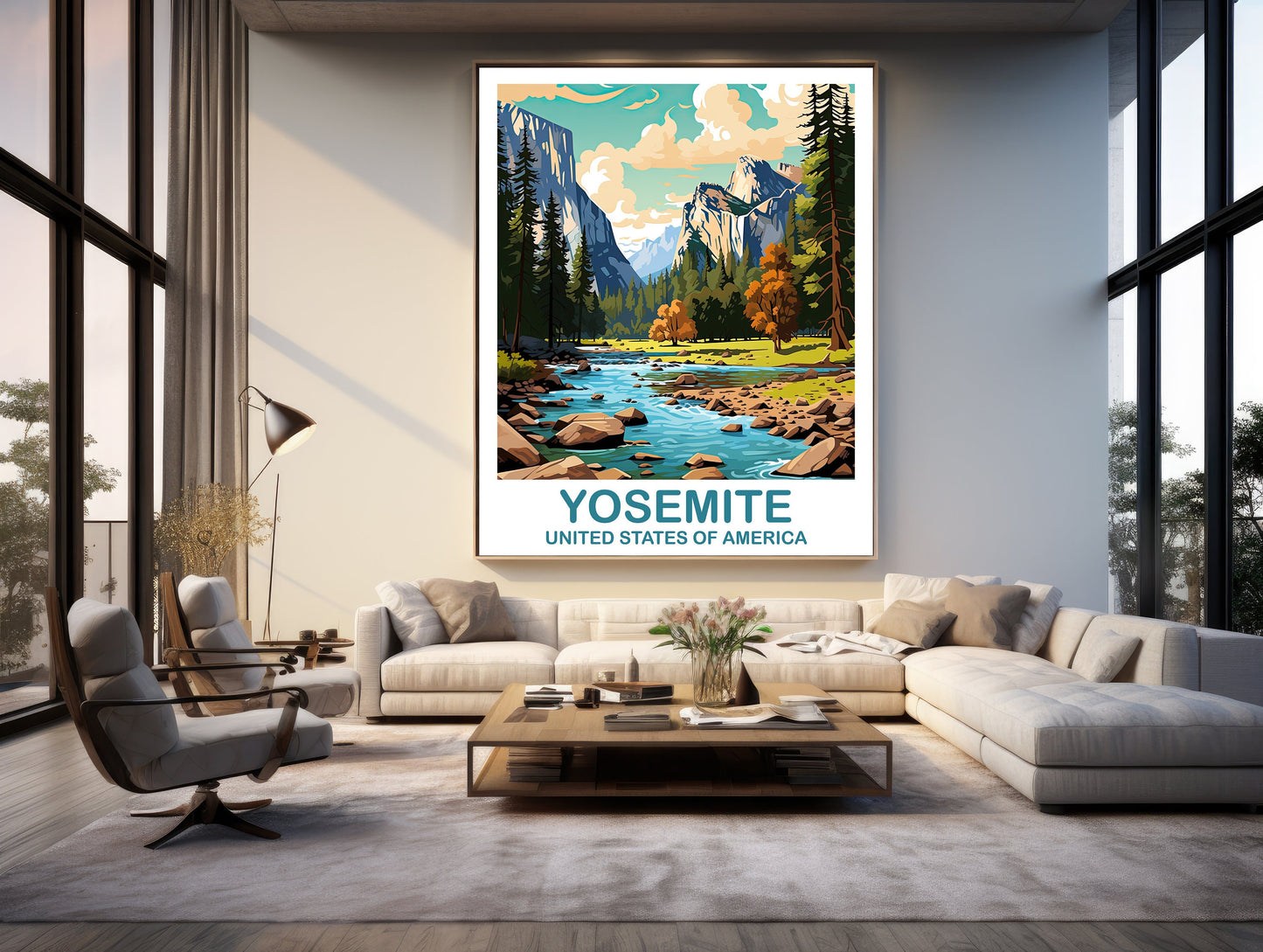 Yosemite Park Travel Print, California Travel Wall Art, National Park Poster, Yosemite National Park Travel Art, Travel Print | T2NA_CAYNP1