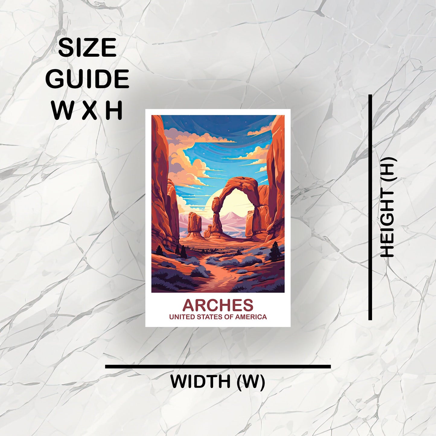 Arches National Park Travel Sticker, Travel Sticker, National Park Sticker, Arches National Park Travel Art | T2NA_UTANP1_S
