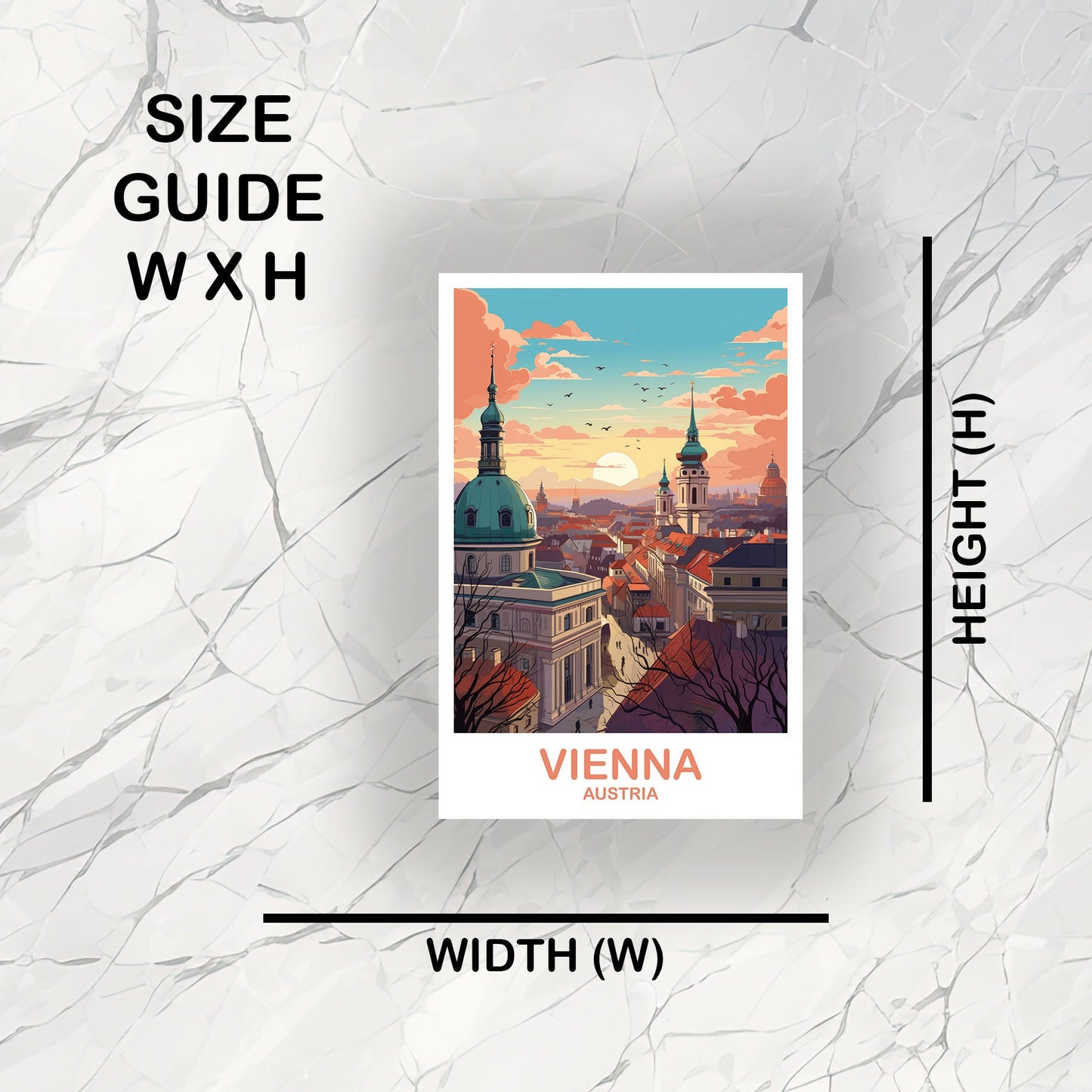 Vienna Travel Sticker Art, Austria Travel Sticker, Vienna Sticker, Austria Travel Sticker, Travel Sticker | T2EU_AUVI1_S