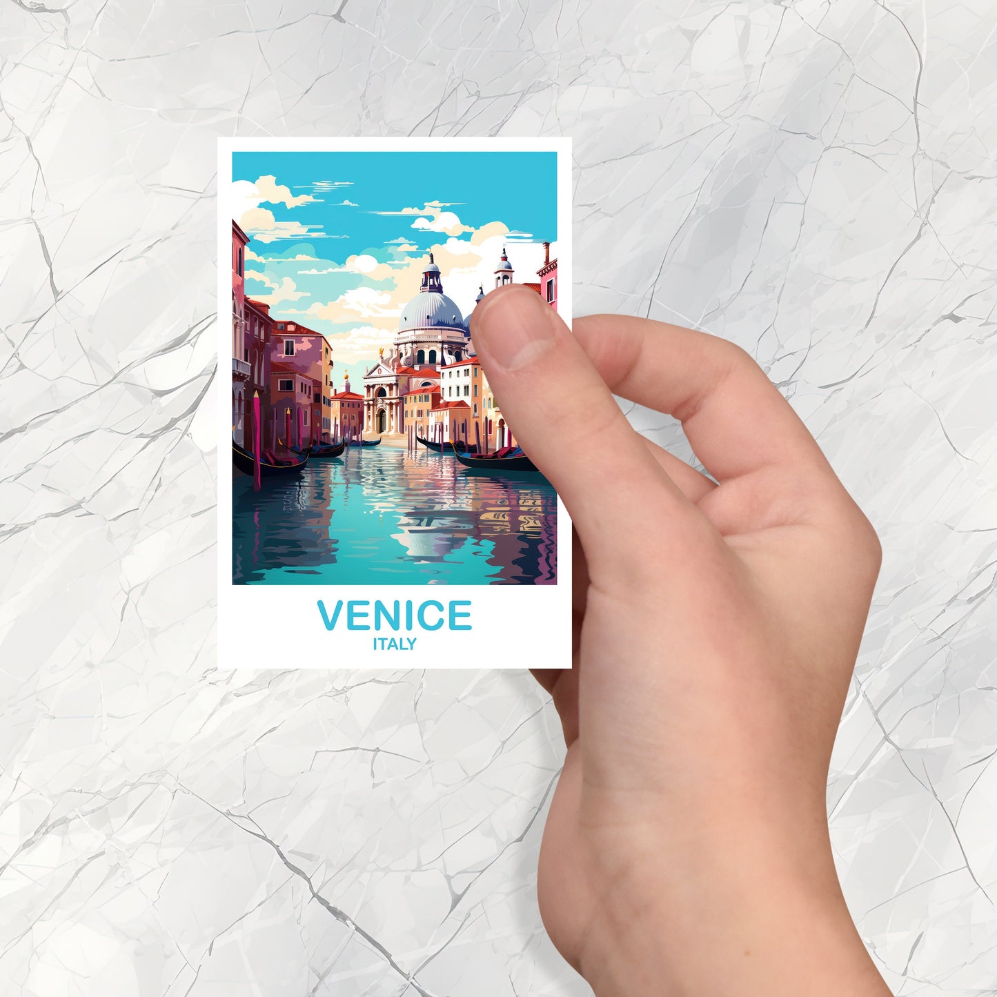 Venice Italy Travel Sticker, Venice Travel Art Sticker, Italy Travel Sticker, Venice Travel Art, Travel Sticker, Venice Italy | T2EU_ITVE1_S