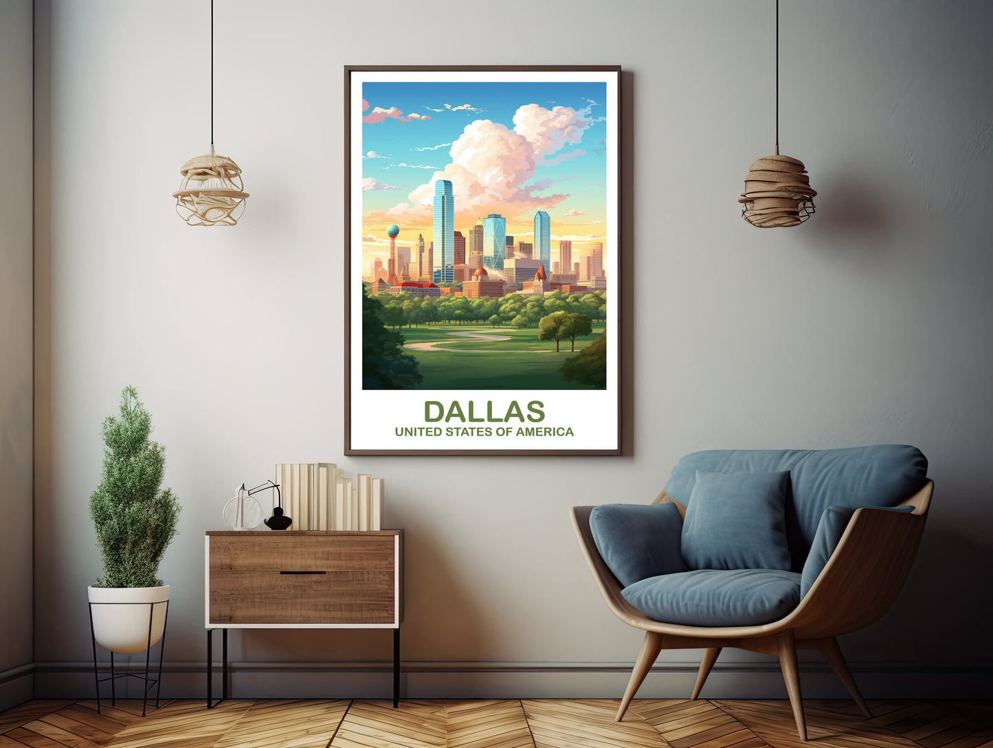 Dallas Texas Travel Poster, Dallas Wall Art, Texas Wall Art, Dallas Texas Poster, Travel Wall Art | T2NA_TEDA1