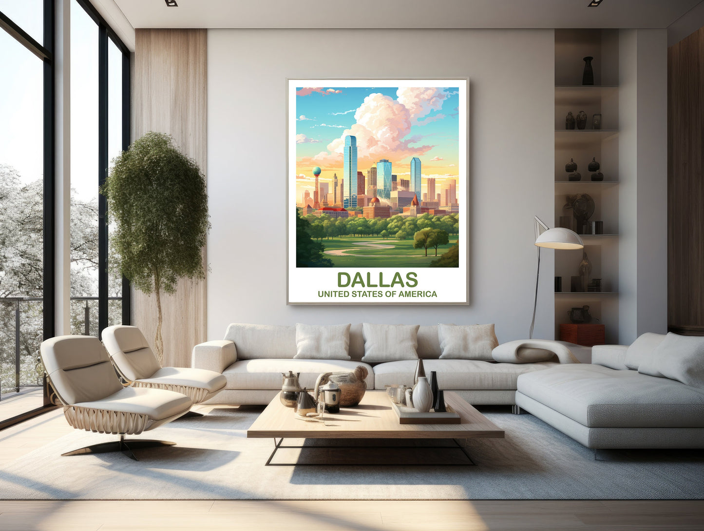 Dallas Texas Travel Poster, Dallas Wall Art, Texas Wall Art, Dallas Texas Poster, Travel Wall Art | T2NA_TEDA1