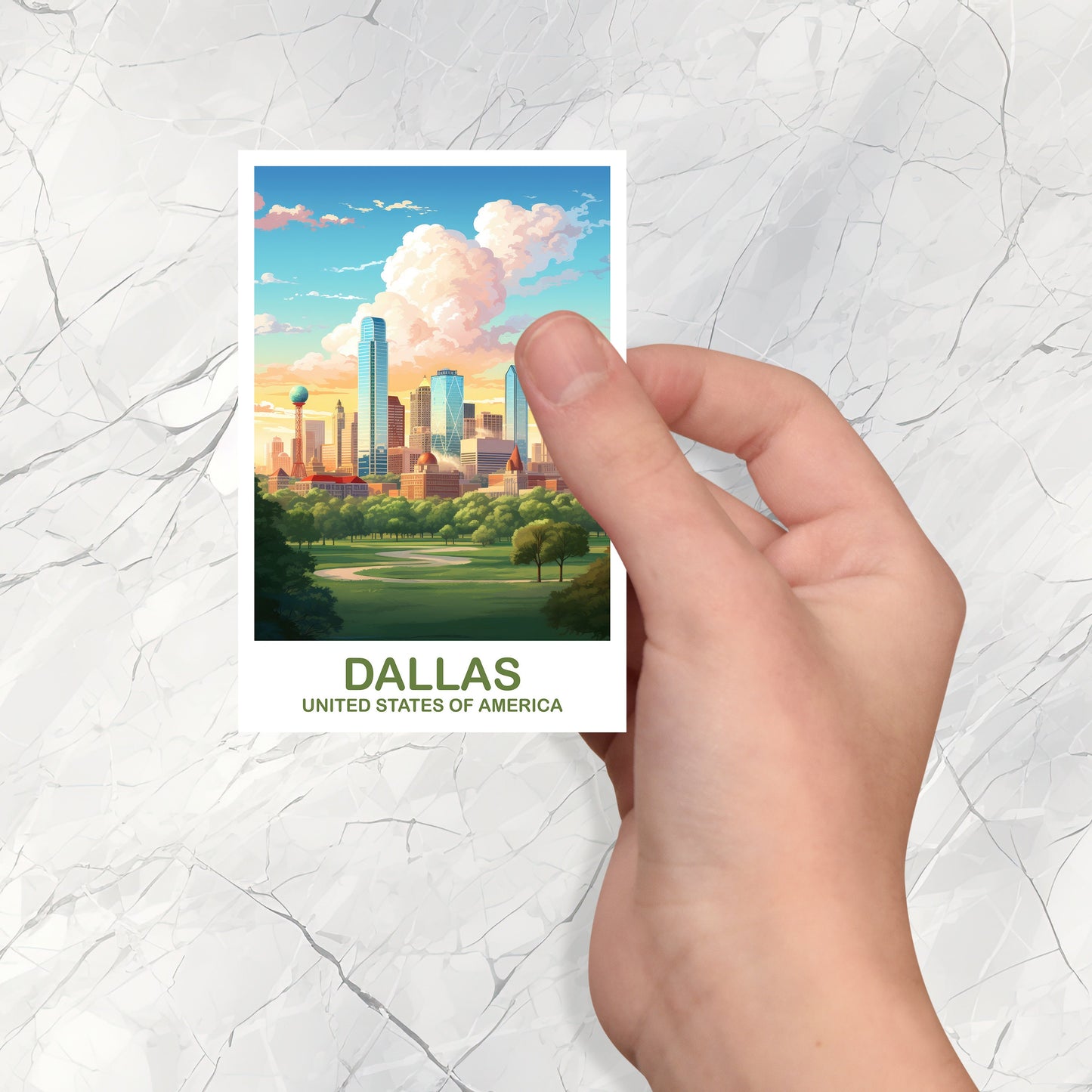 Dallas Texas Travel Sticker, Dallas Sticker Art, Texas Wall Art, Dallas Texas Sticker, Travel Sticker Art, Suitcase Sticker | T2NA_TEDA1_S