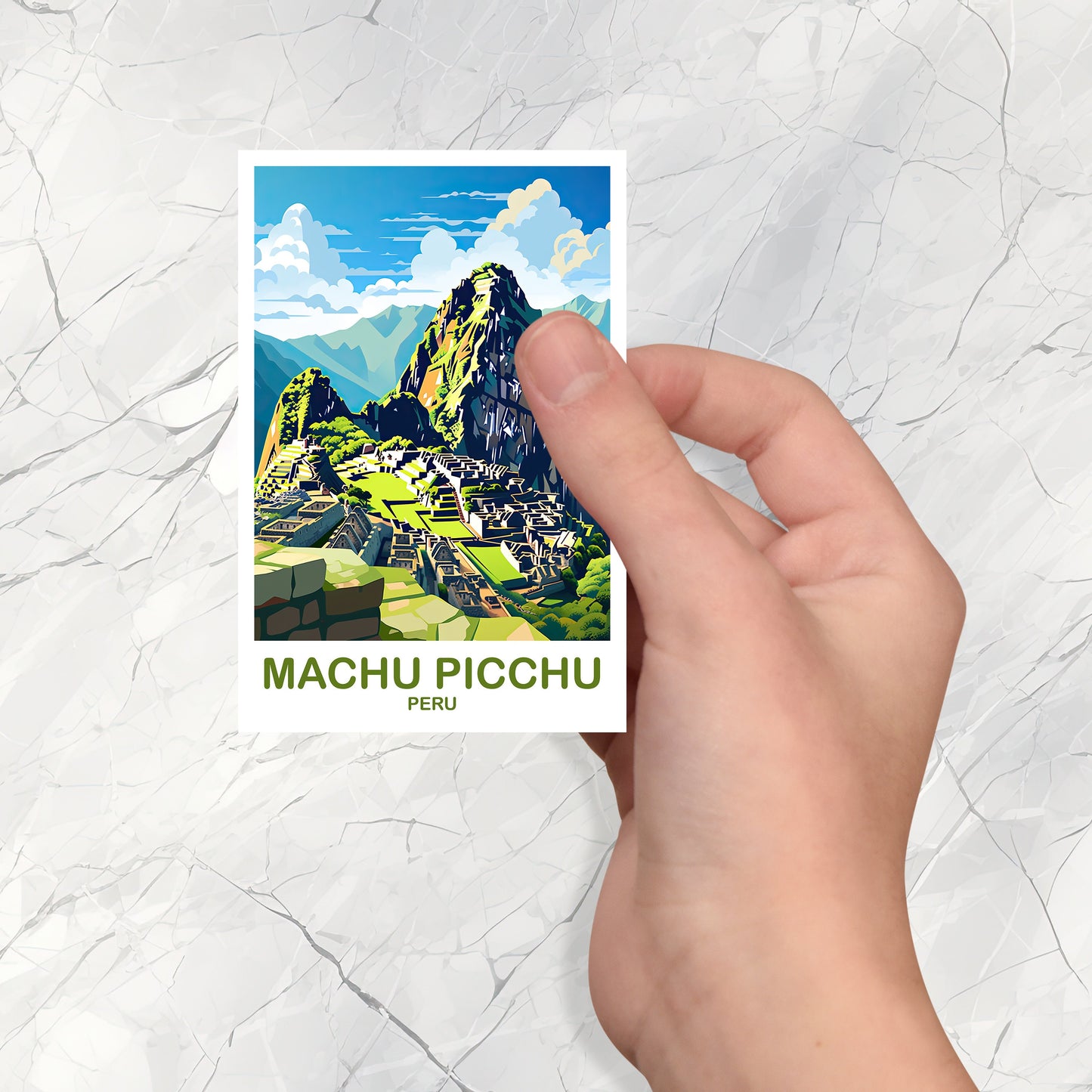 Machu Picchu Travel Sticker, Puru Sticker Art, Machu Picchu Sticker, Travel Sticker Art, Machu Picchu Puru Sticker | T2SA_PEMA1_S