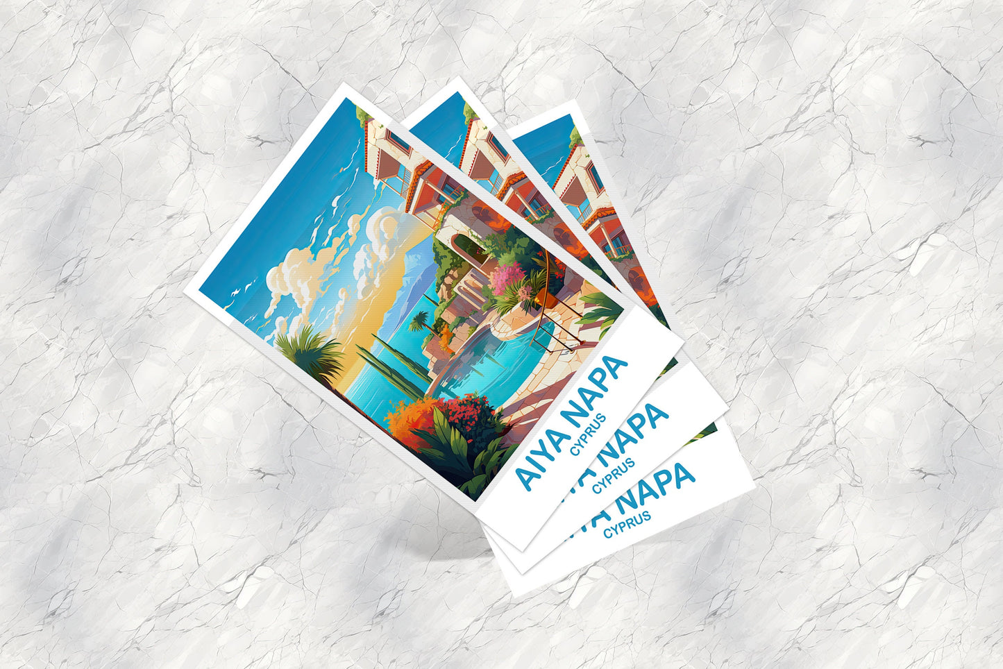 Aiya Napa Cyprus - Postcard Style 2