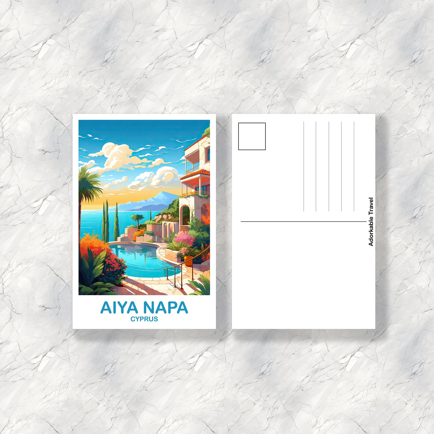 Aiya Napa Cyprus - Postcard Style 2